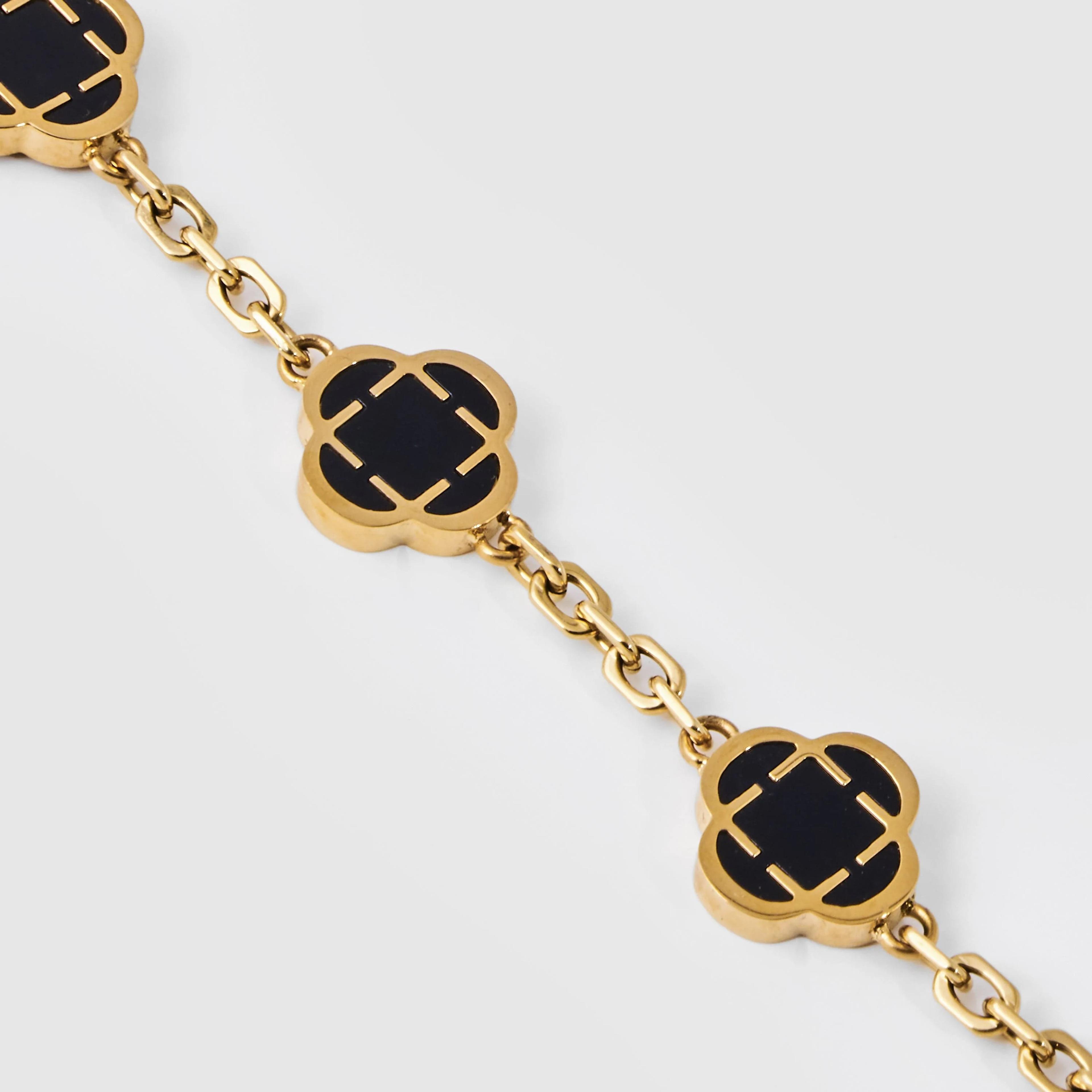 Royal Clover Bracelet - Onyx Stone 6