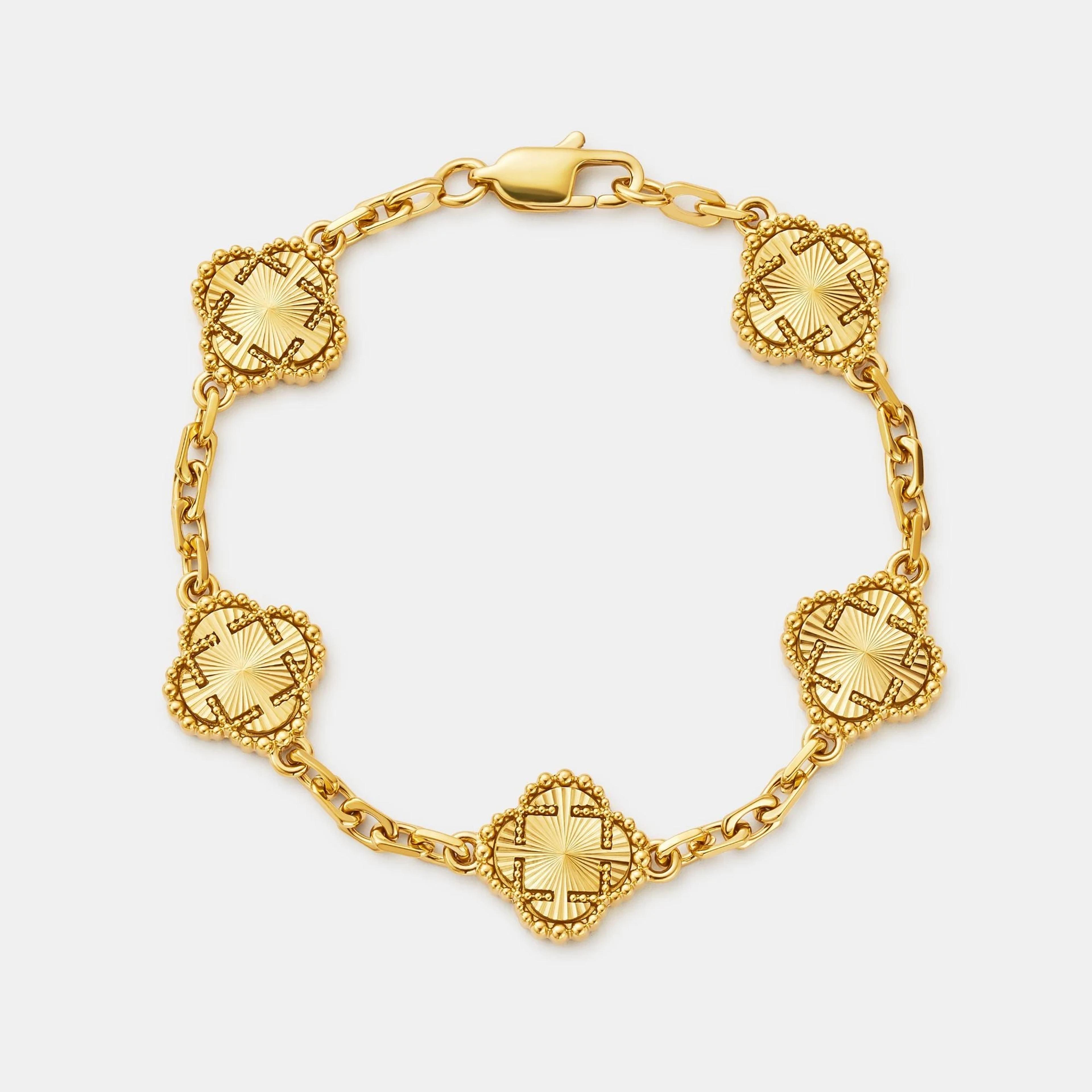 Royal Clover Bracelet - Clover Bracelet (Gold) 1