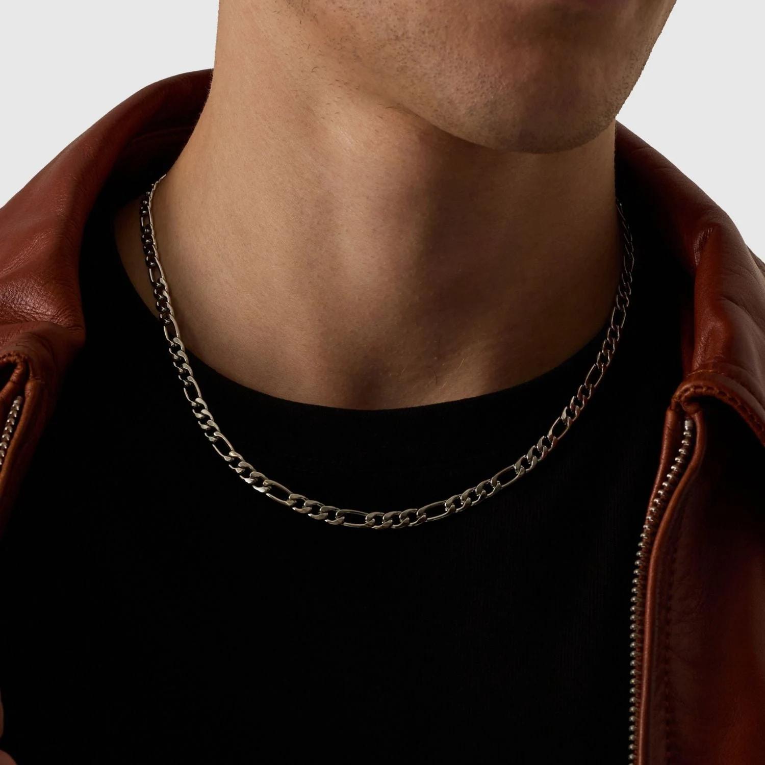 Classic Figaro Chain - (silver) 6