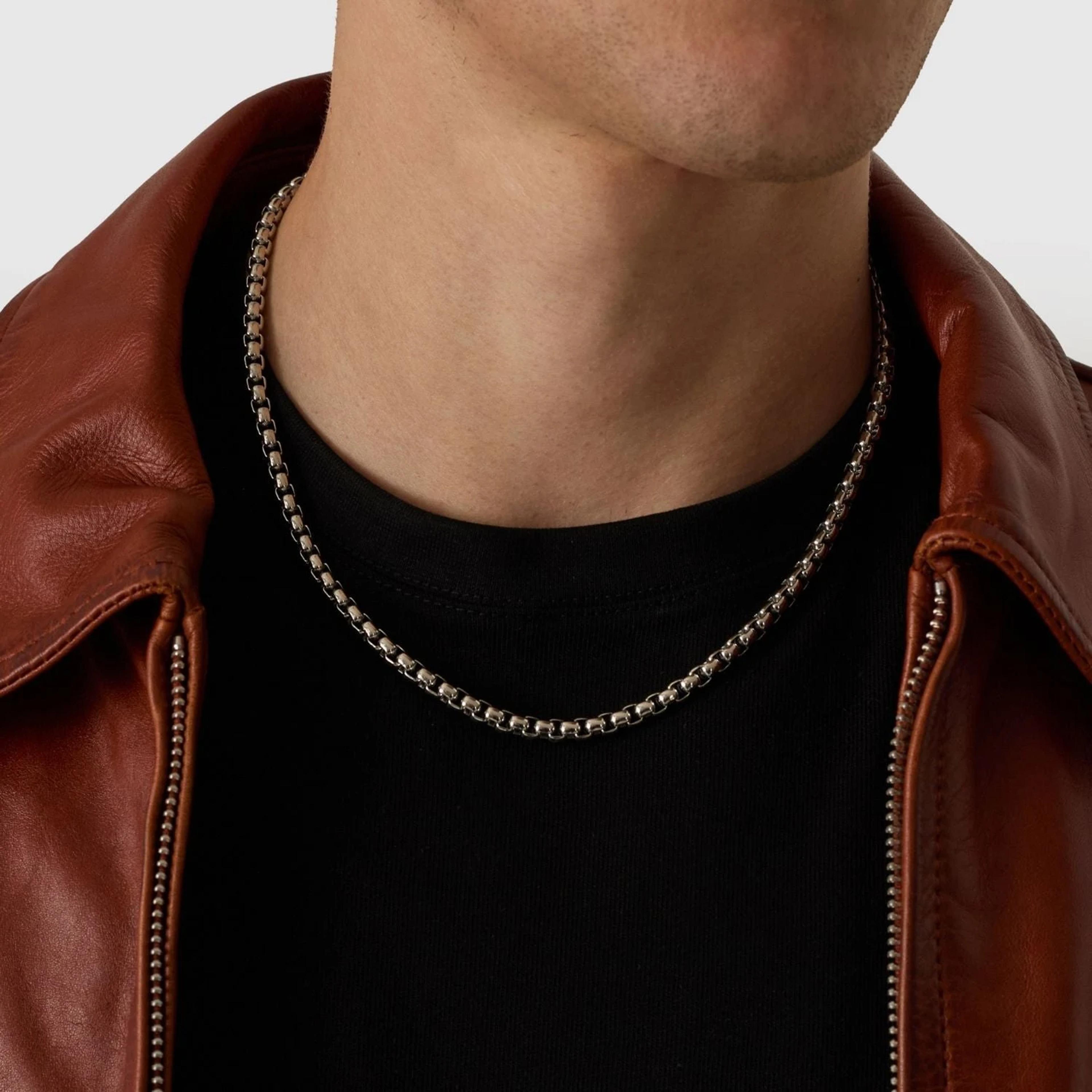 Regal Box Chain - (silver) 5