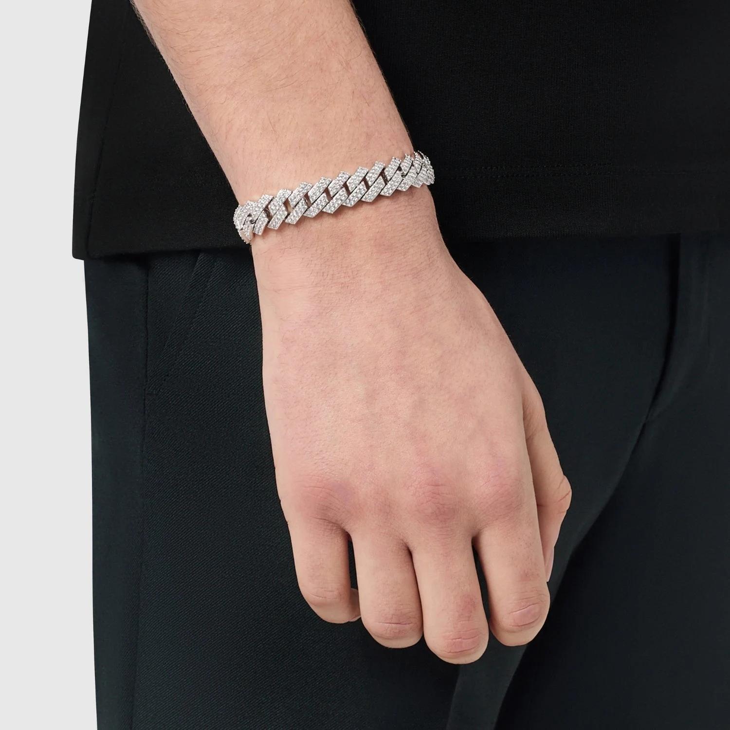 Glimmer Cuban Bracelet - (silver) 2