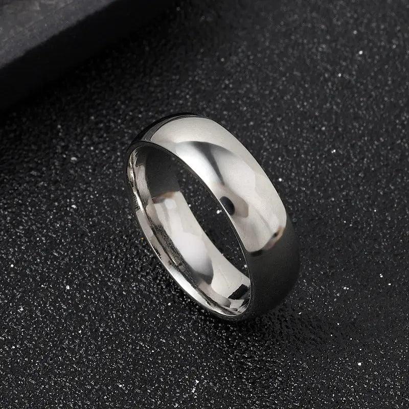 Midnight Matte Ring - Silver