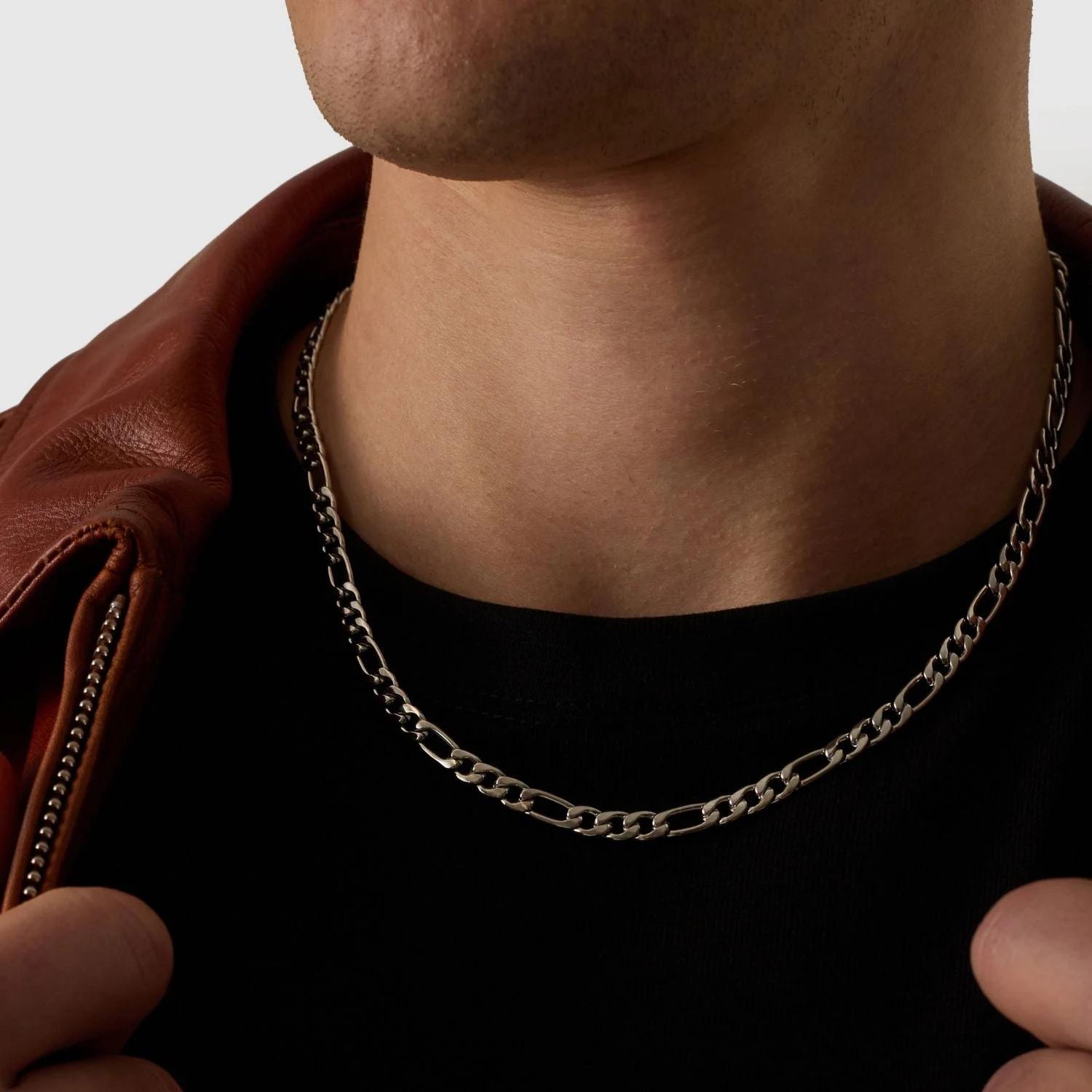 Classic Figaro Chain - (silver) 5