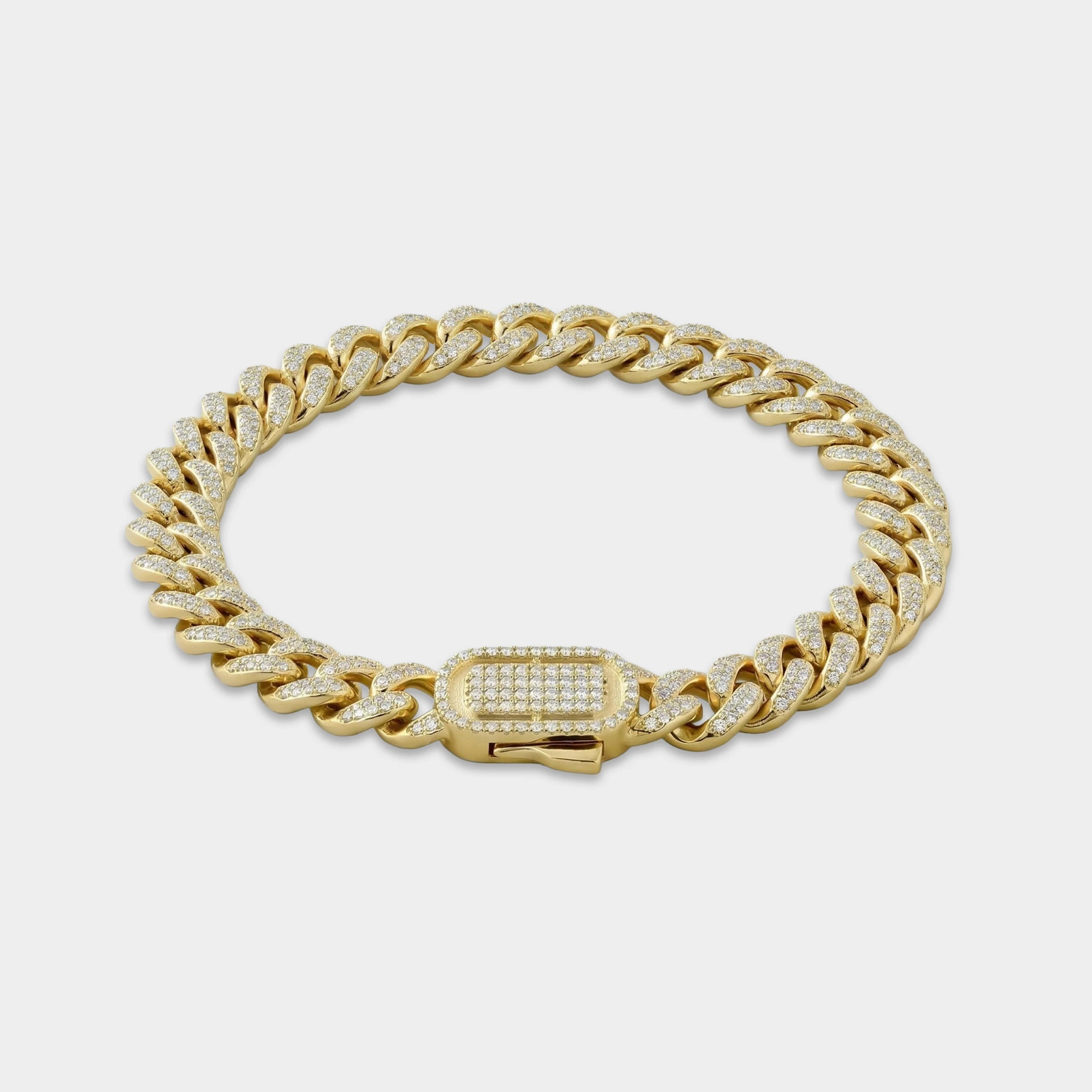 Diamond Cuban Link Bracelet - (gold) 1