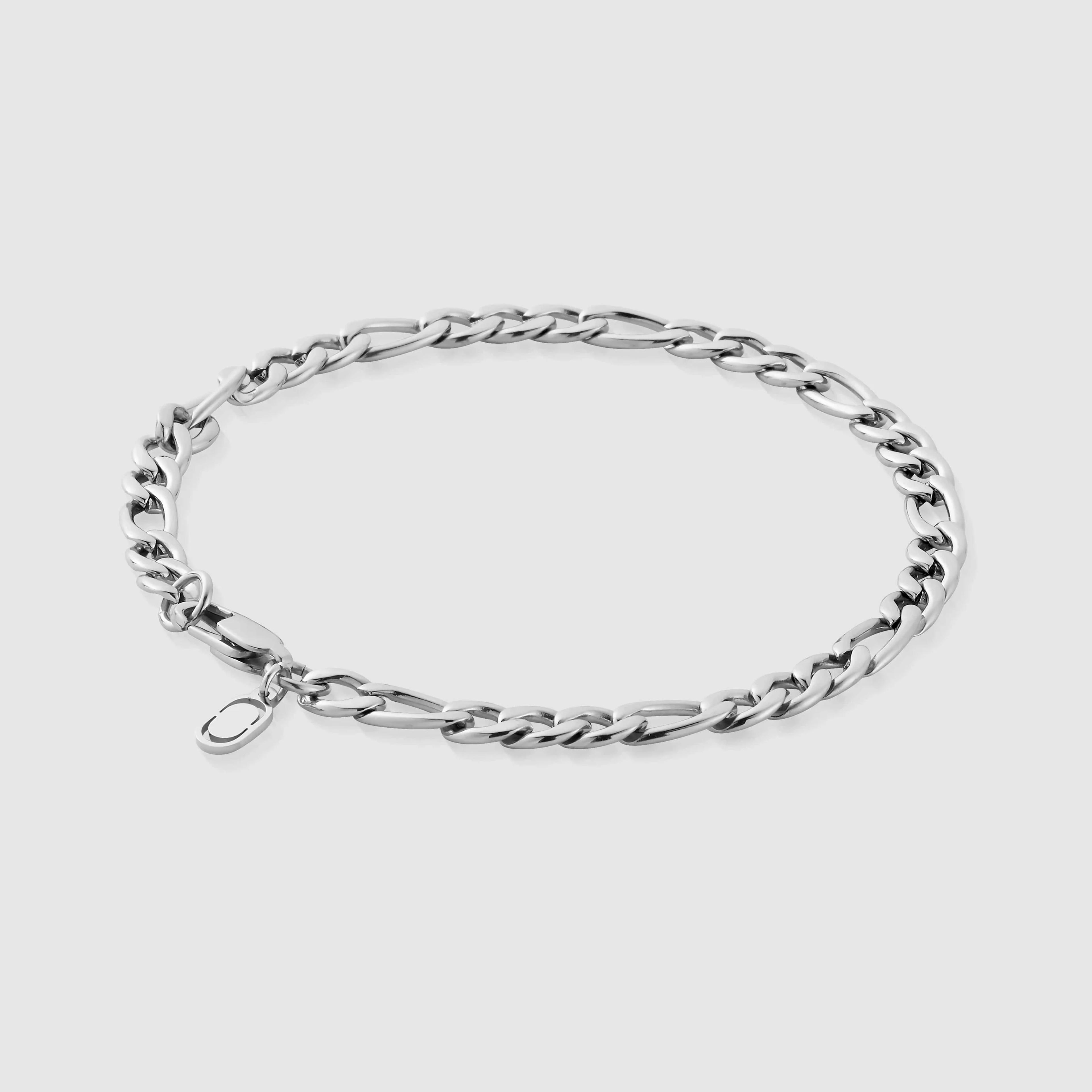 Gold Figaro Bracelet - (silver) 1
