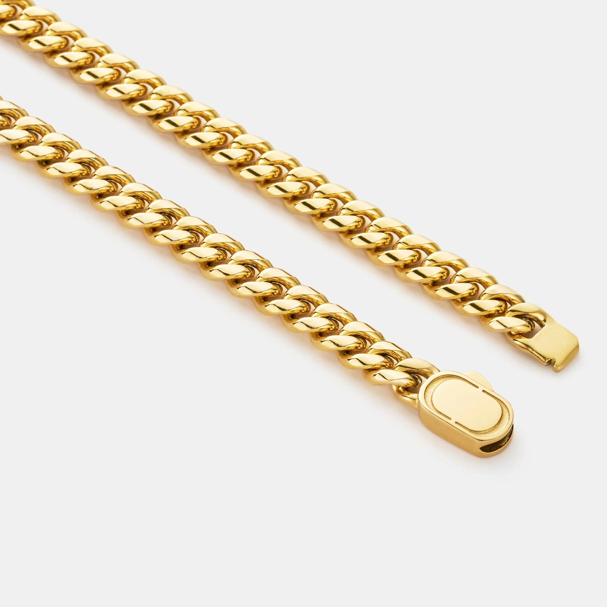 Gold Curb Chain Necklace | AJUKI