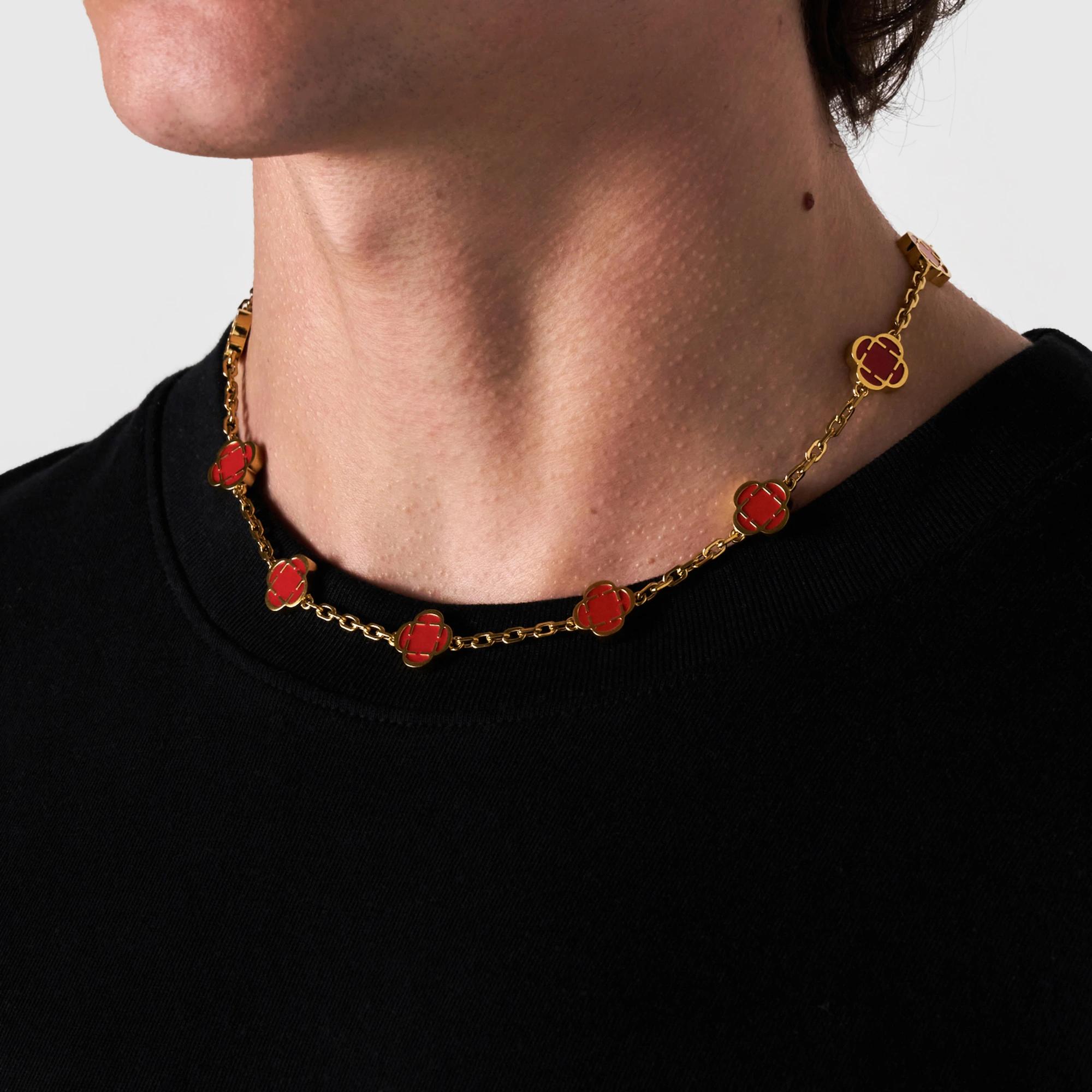 Azure Bloom Chain - Light Red 2