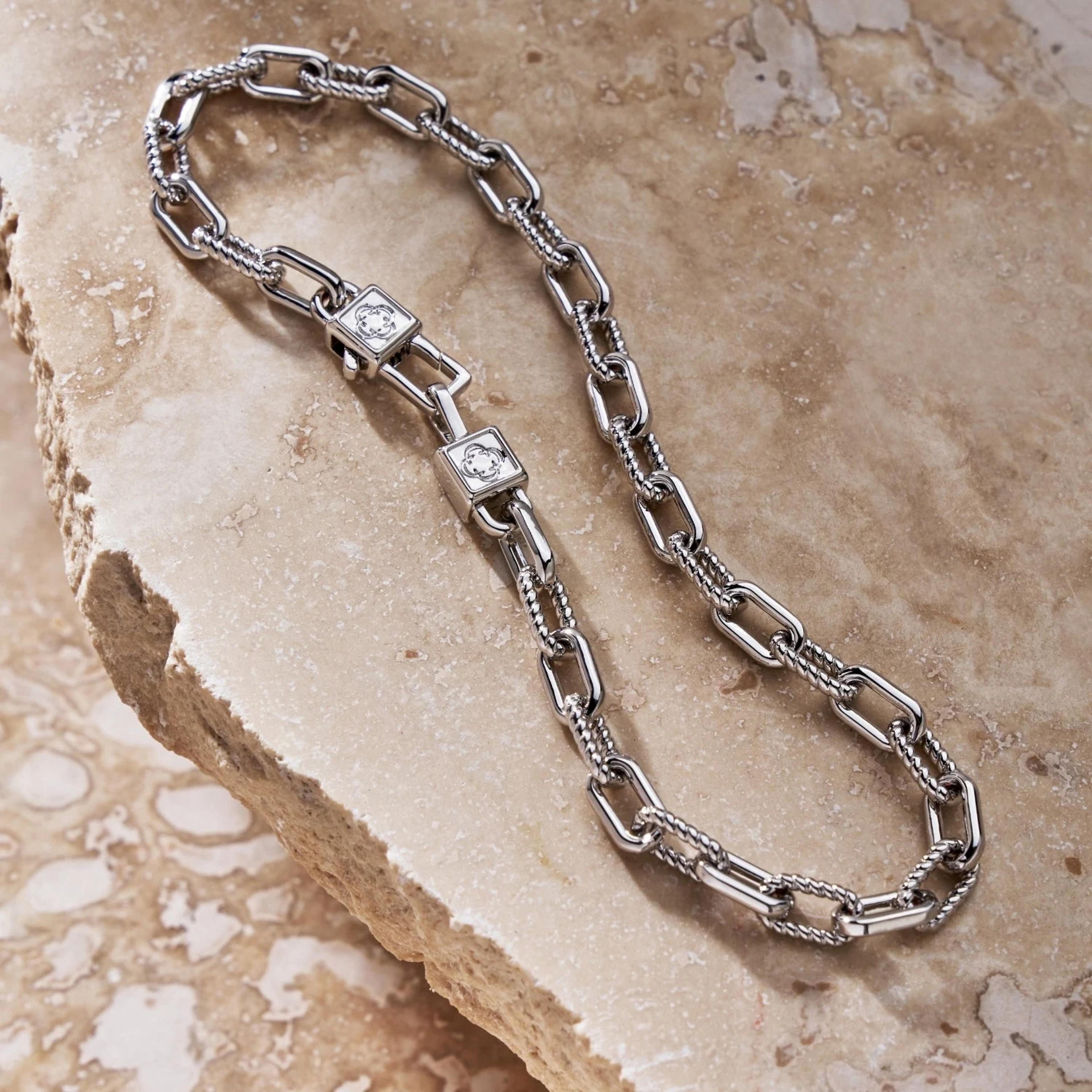 Chunky Link Bracelet - (silver) 4