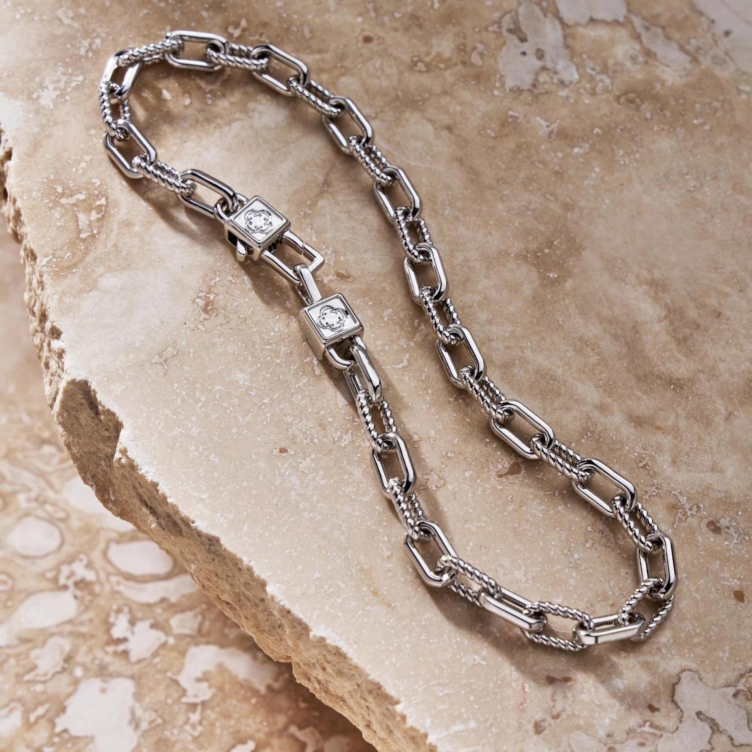 Chunky Link Bracelet - (silver) 4