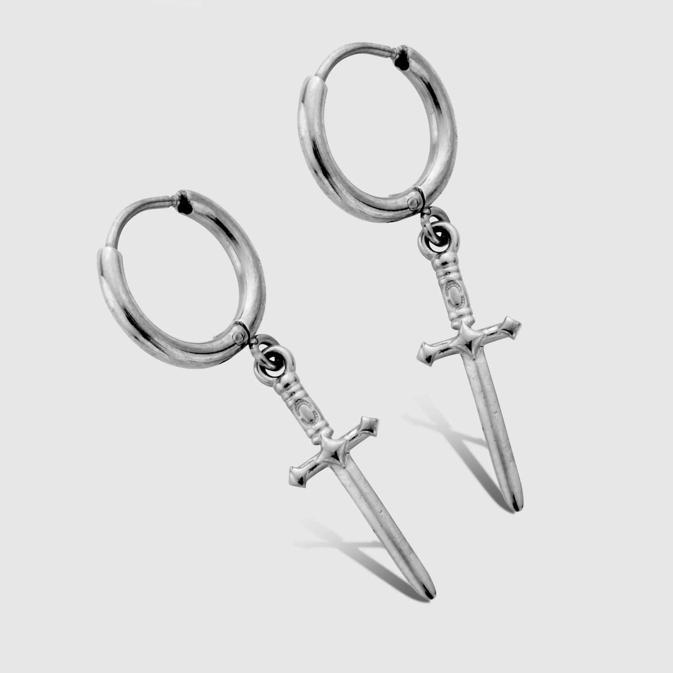 Warrior Sword Hoops - (silver) 2