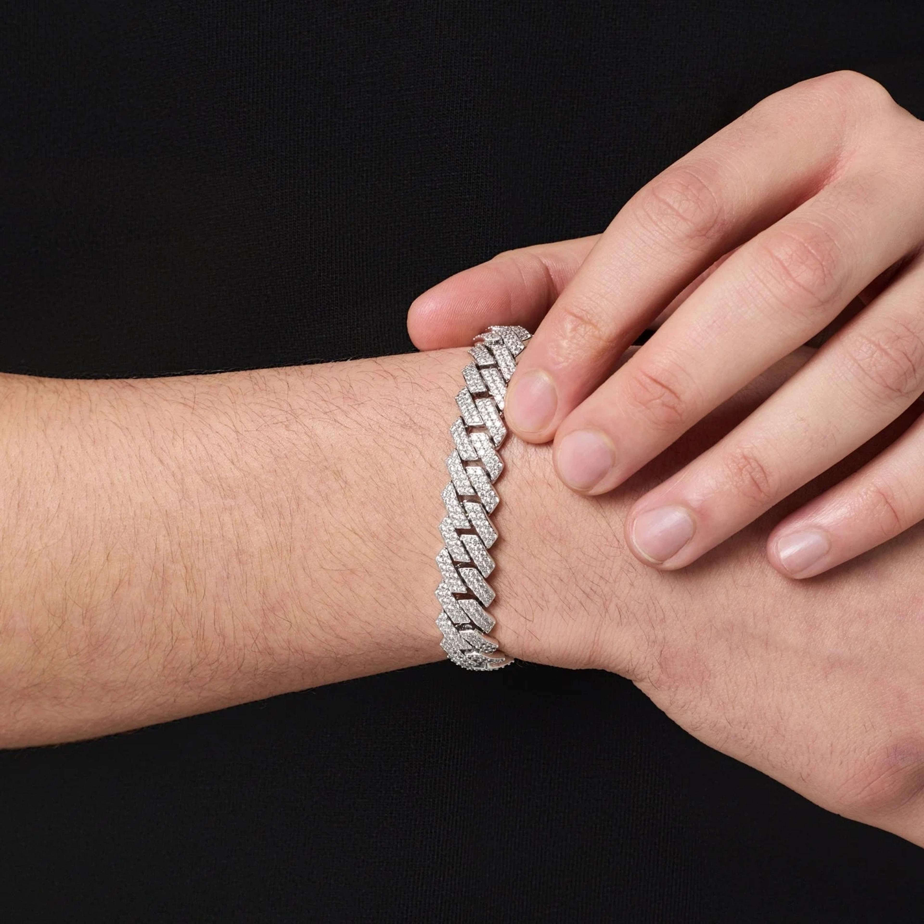 Glimmer Cuban Bracelet - (silver) 3