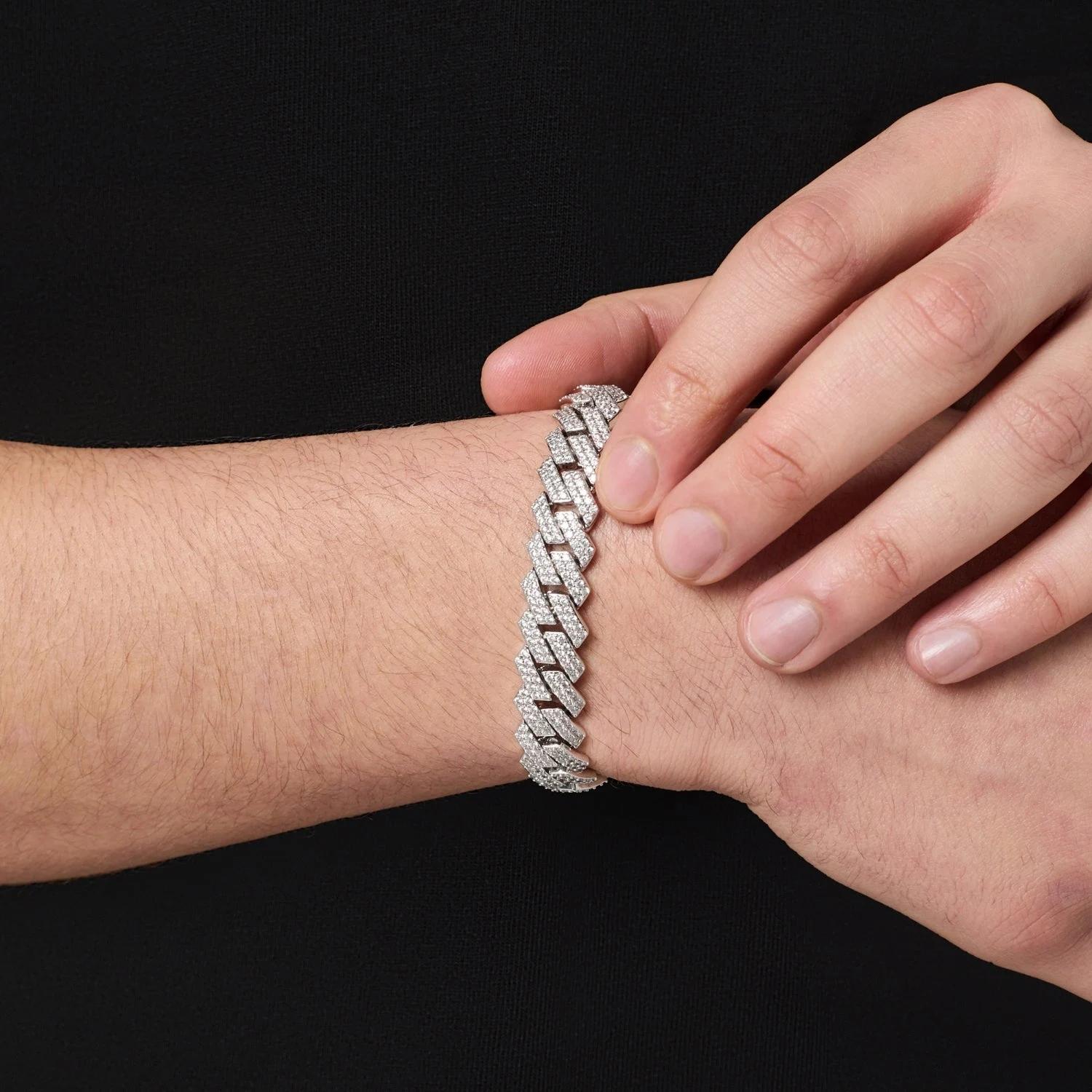 Glimmer Cuban Bracelet - (silver) 3