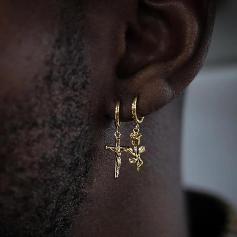 Rose Bloom Hoops - (gold) 3