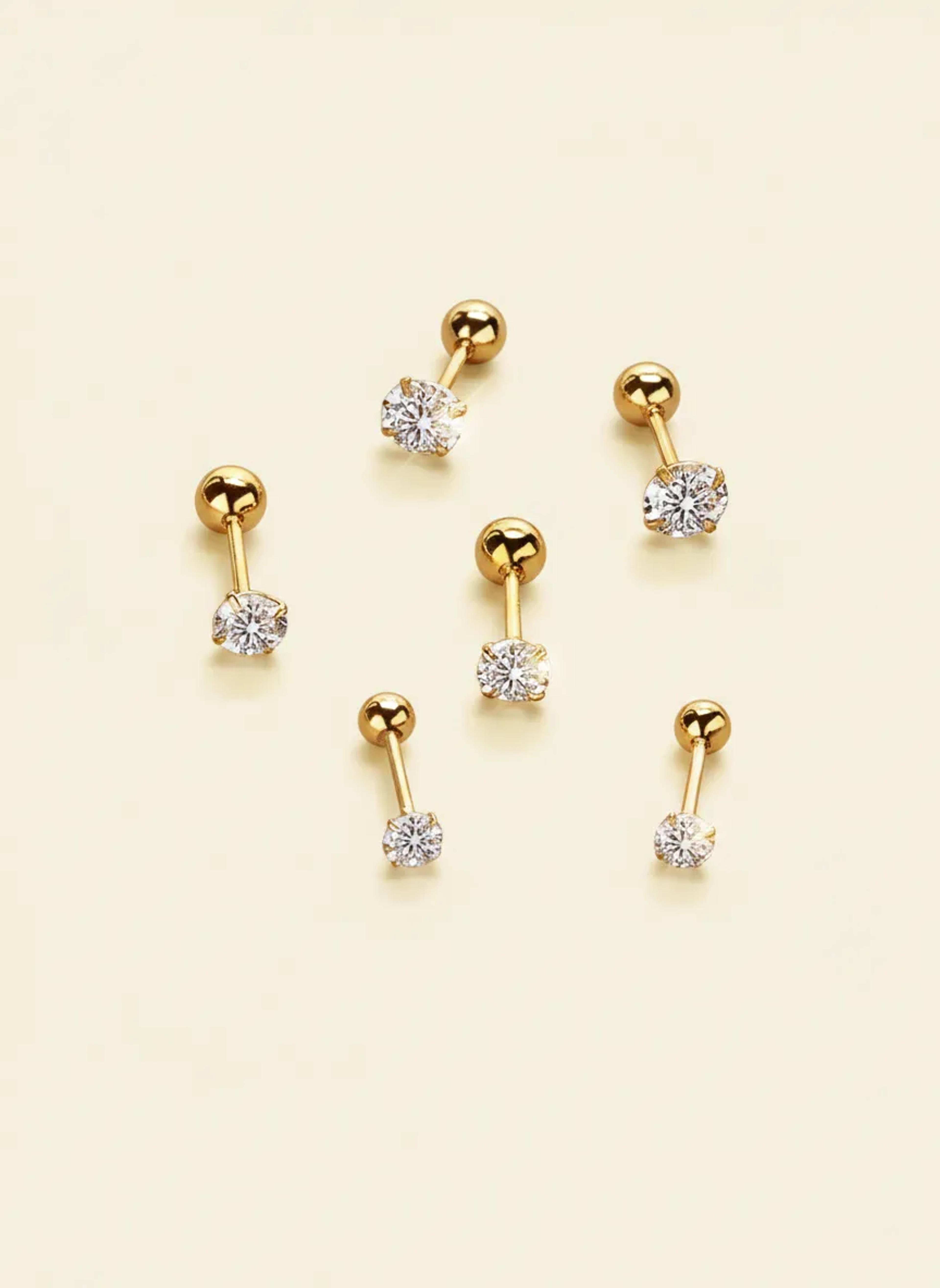Gold Diamond Earring