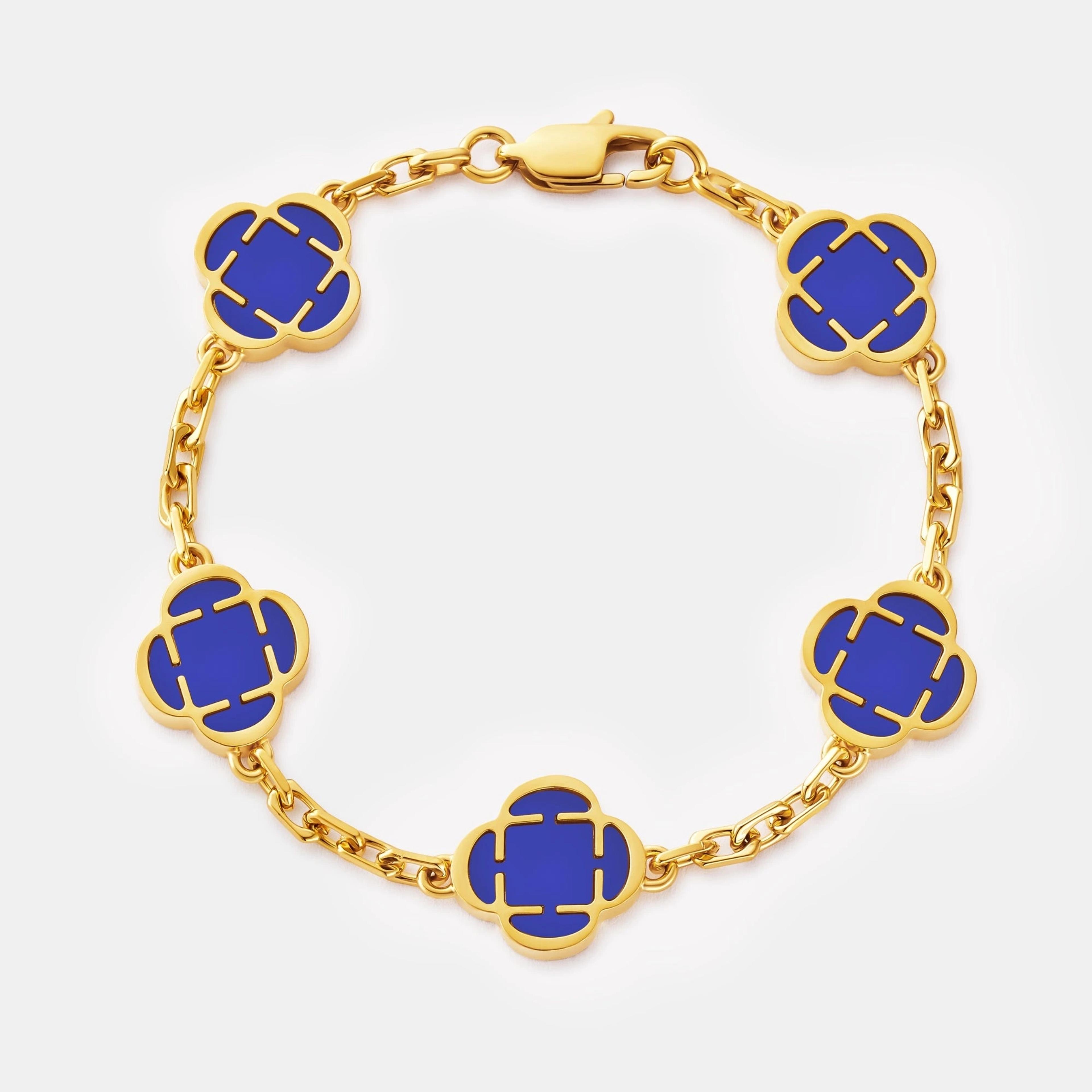 Royal Clover Bracelet - Blue Stone 1