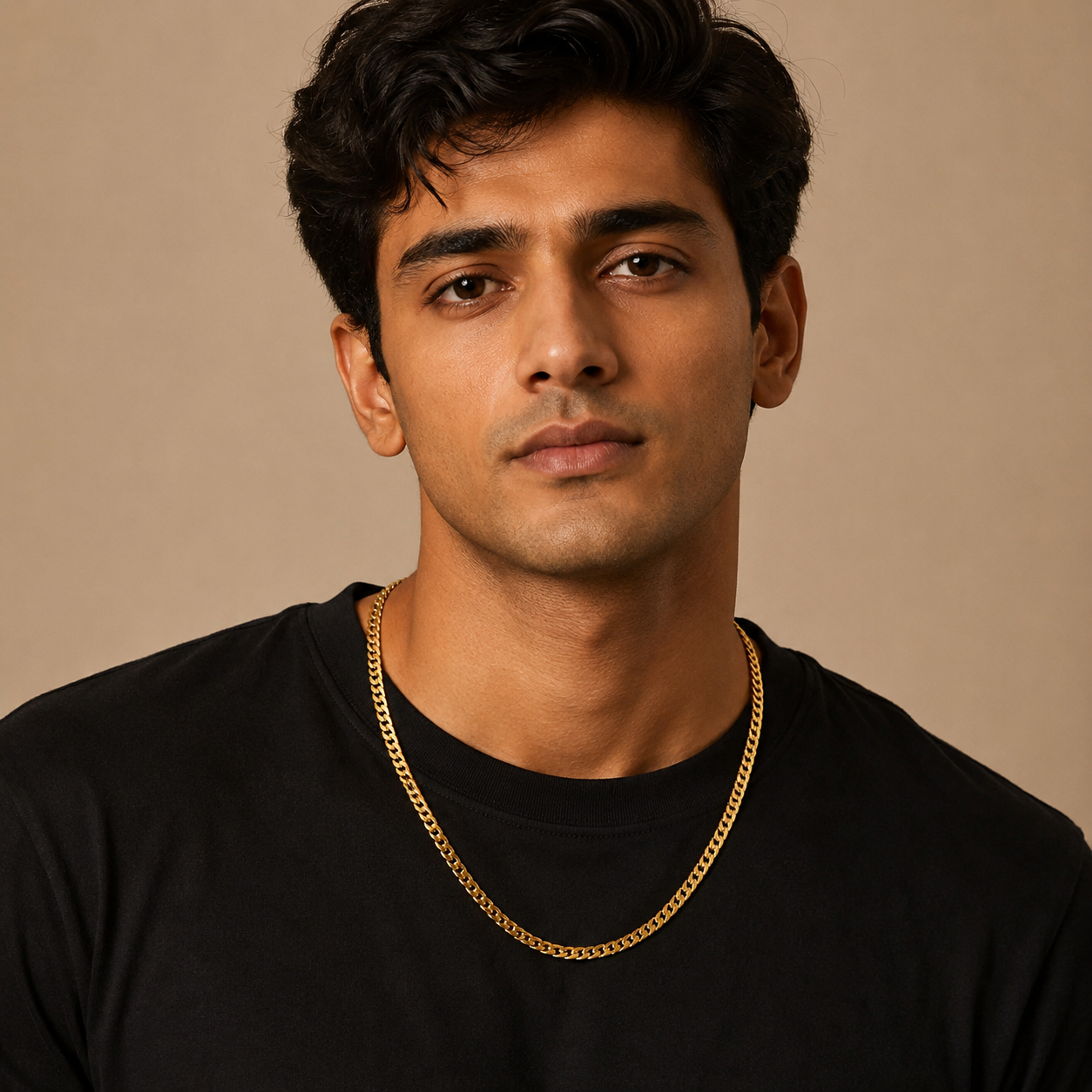 Spiral Gold Chain For Men  2