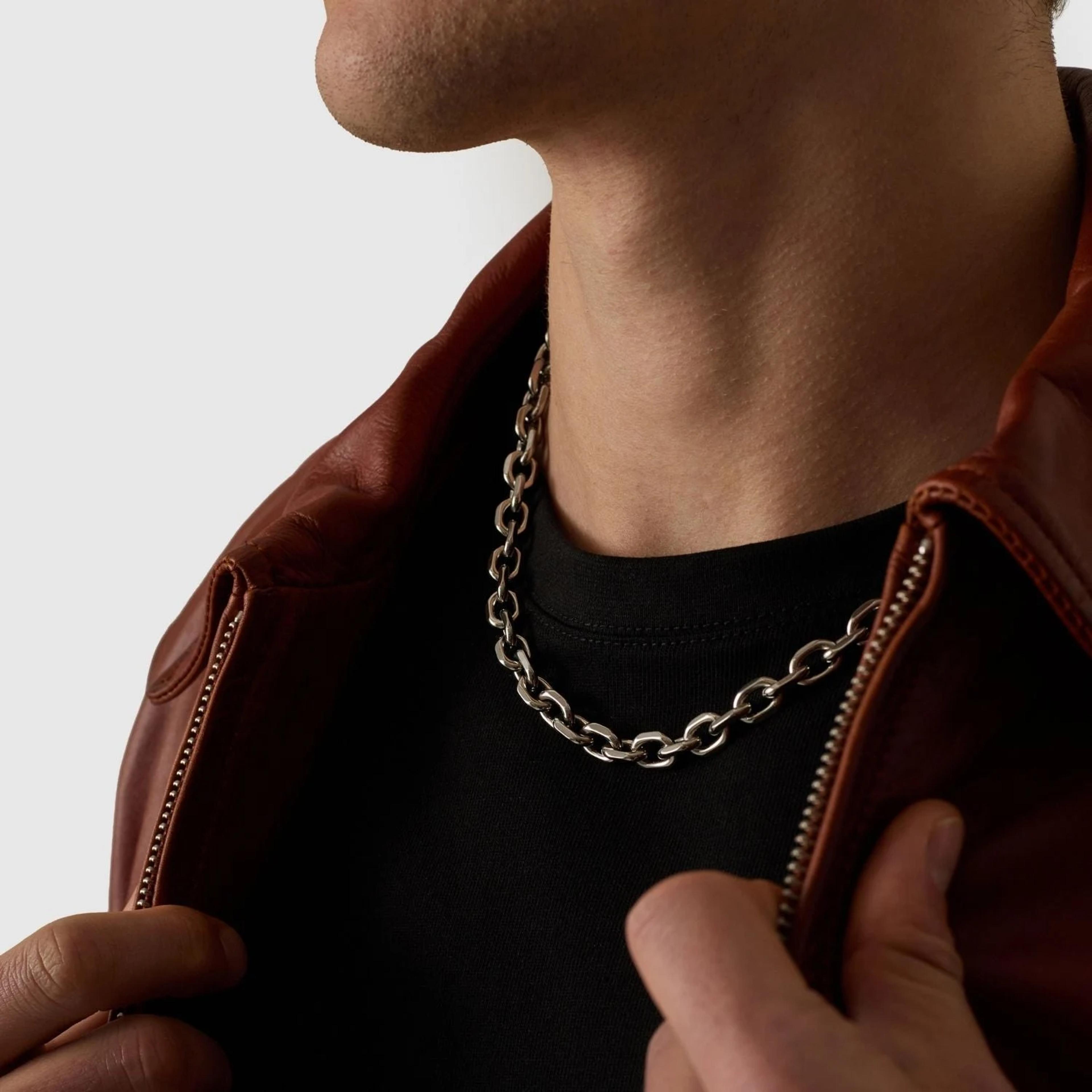 Golden Link Chain - (silver) 5