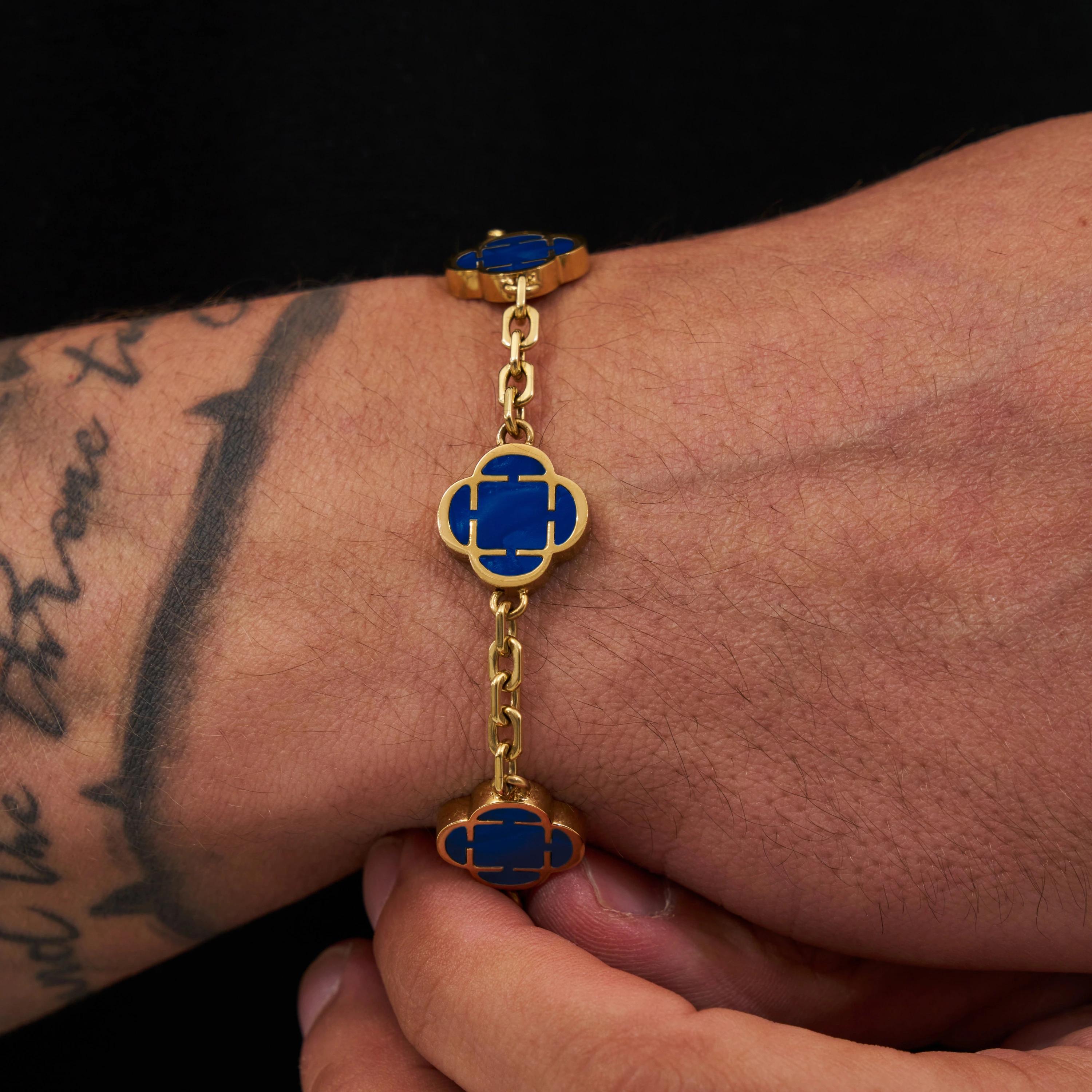 Royal Clover Bracelet - Blue Stone 3