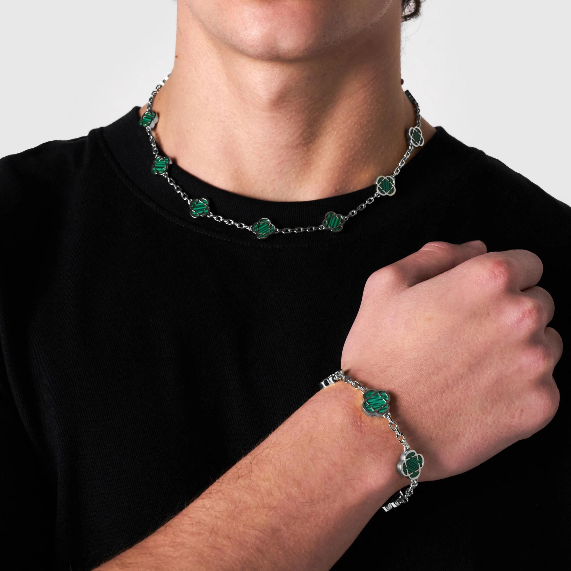 Azure Clover Chain - Malachite 7