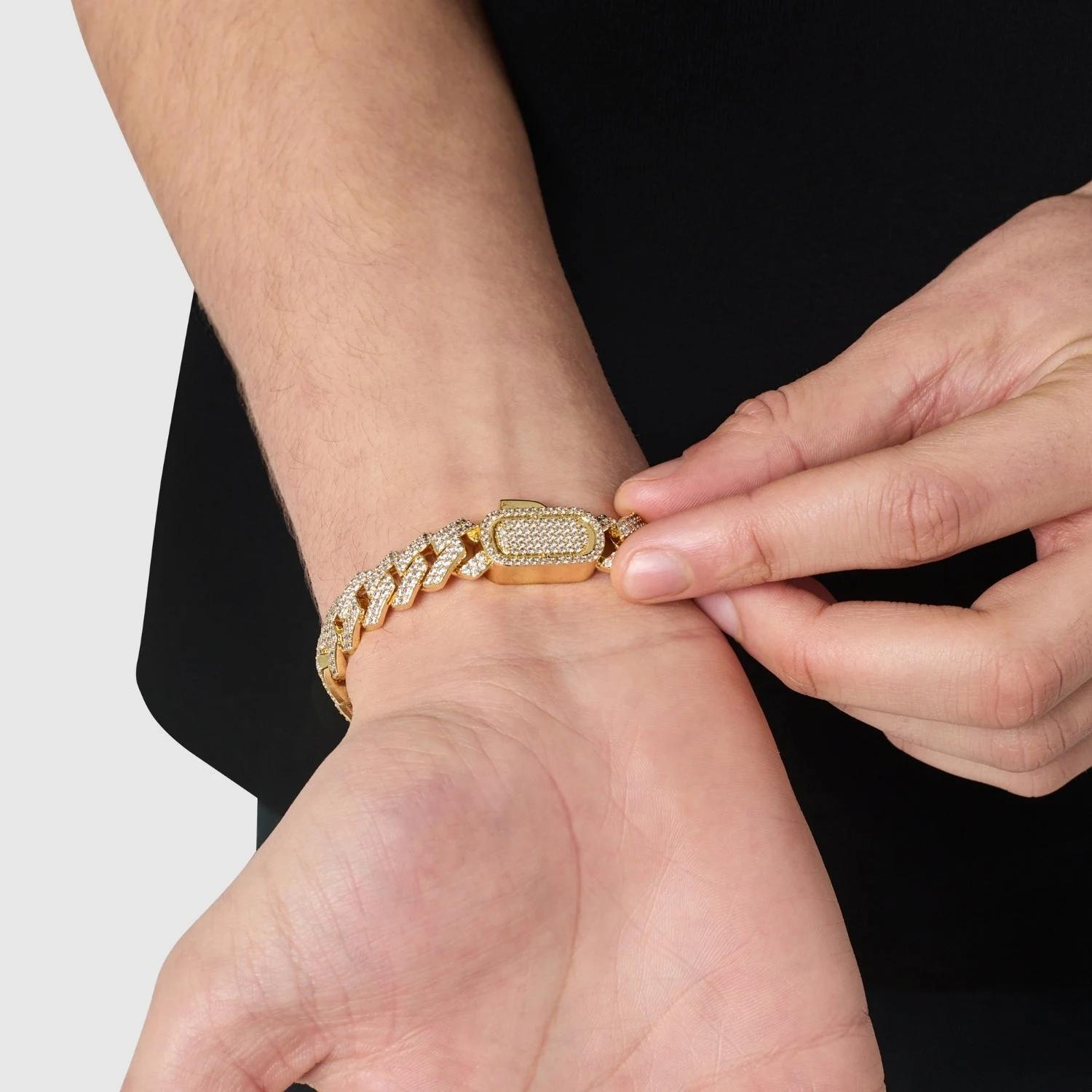 Glimmer Cuban Bracelet - (gold) 6