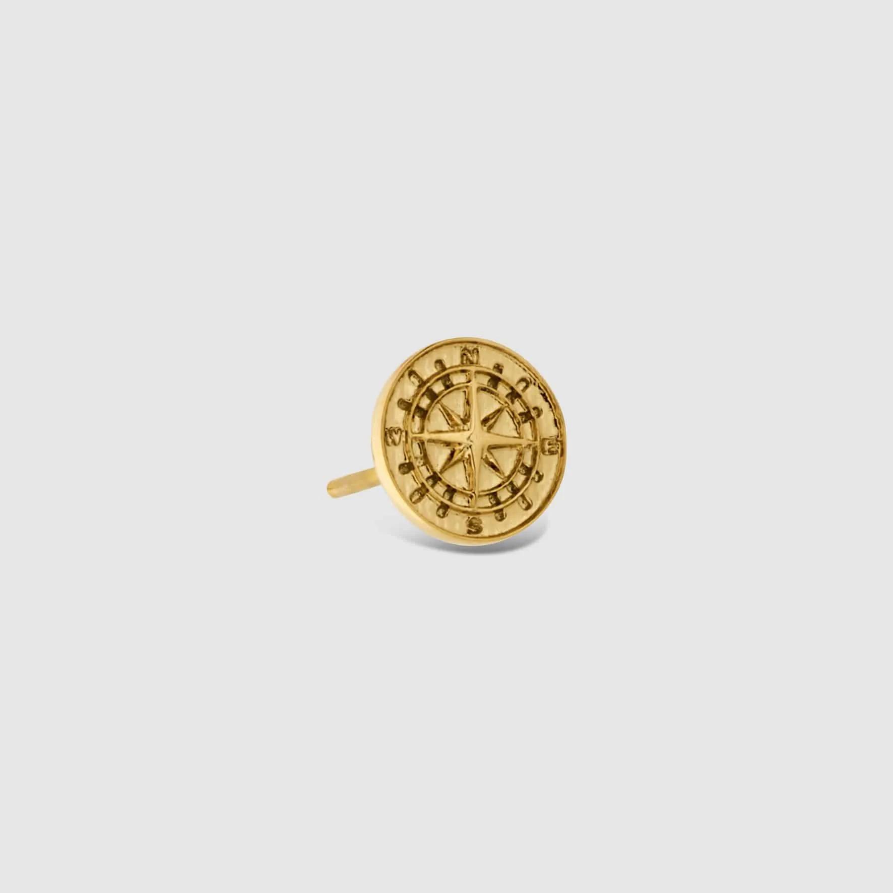 Compass Stud Earrings - (gold)