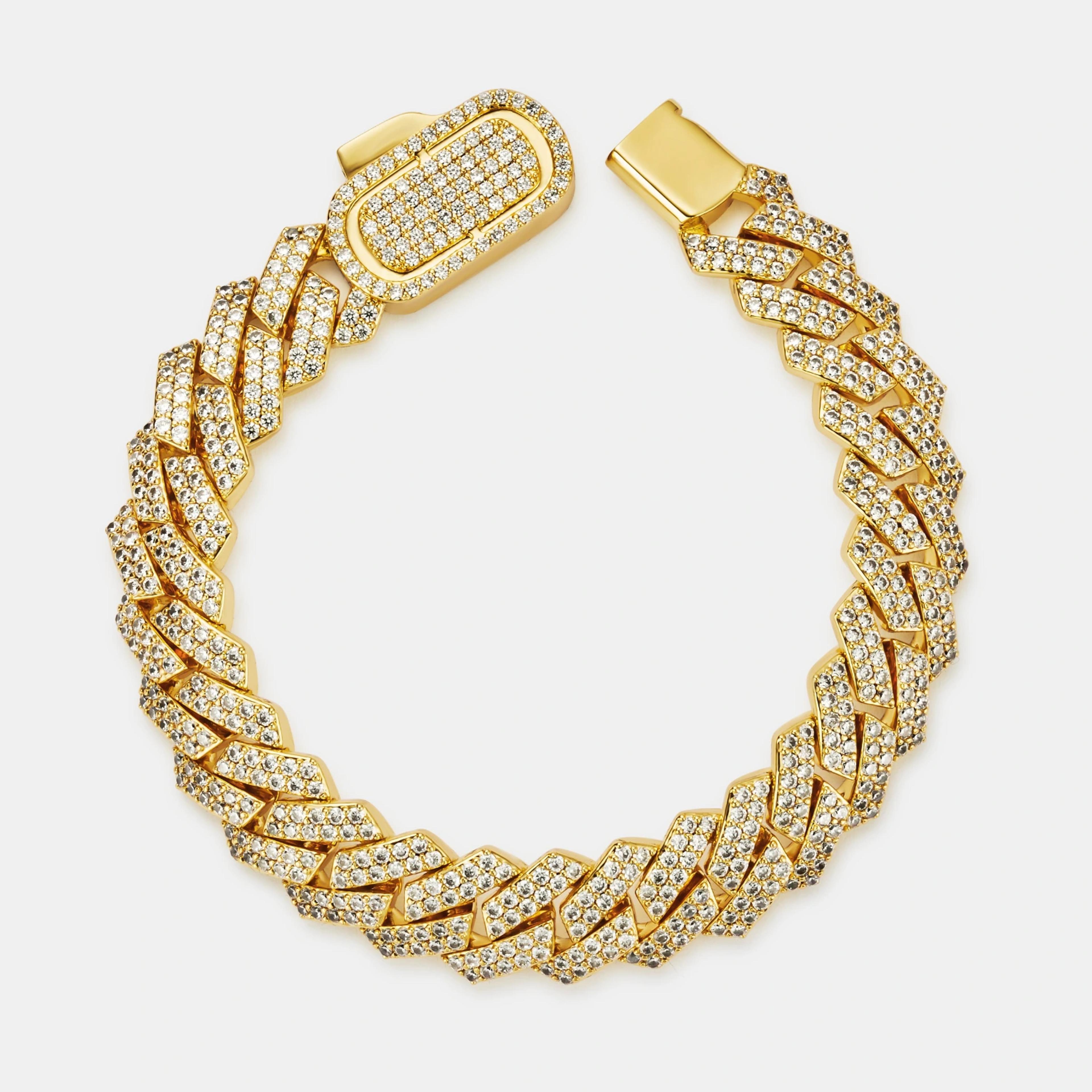 Glimmer Cuban Bracelet - (gold) 4