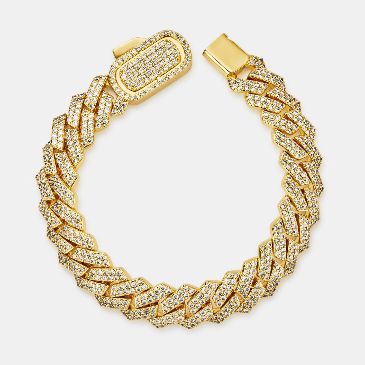 Glimmer Cuban Bracelet - (gold) 4