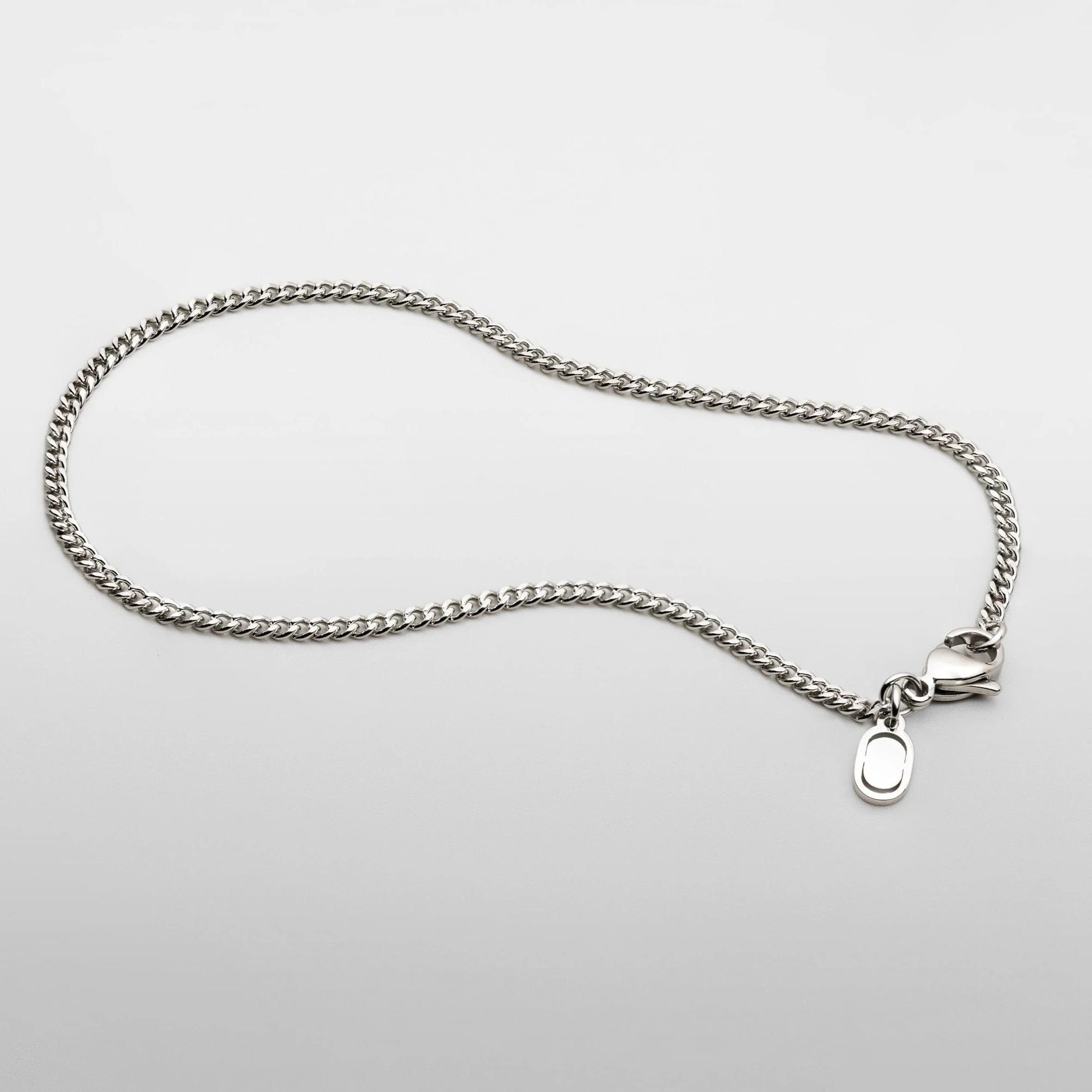 Gold Curb Chain Bracelet - (silver) 1
