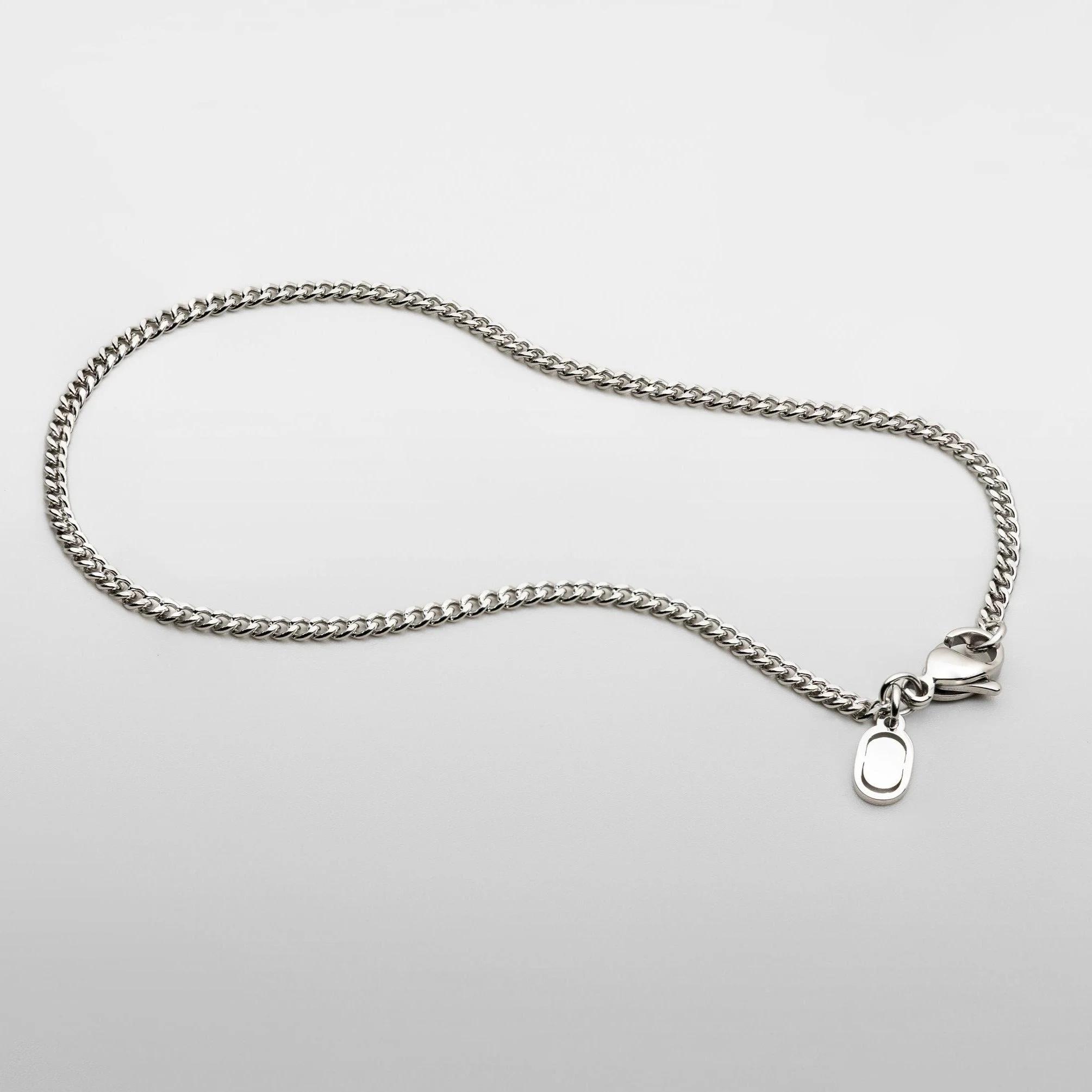 Gold Curb Chain Bracelet - (silver)