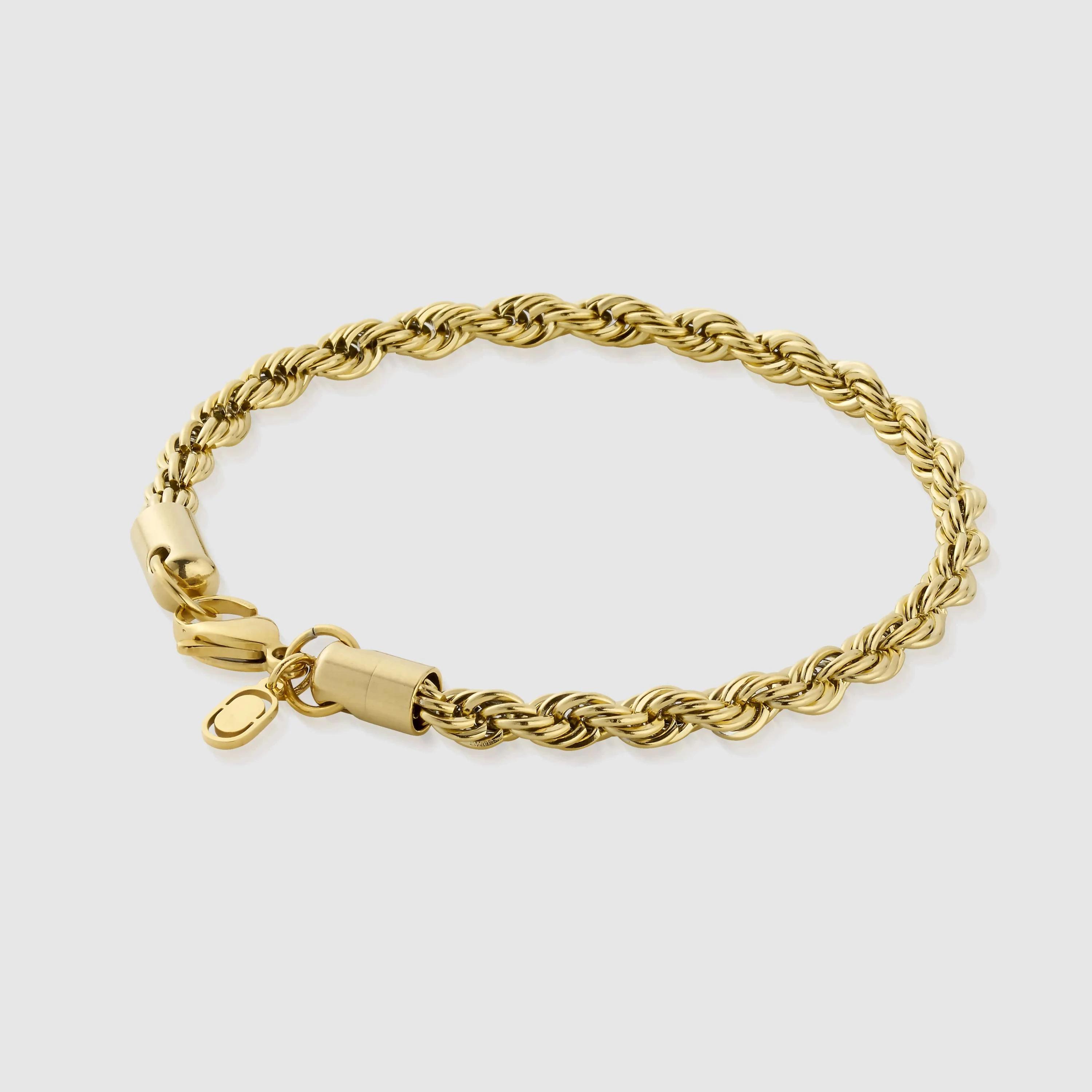 Gold Rope Chain Bracelet - (gold)