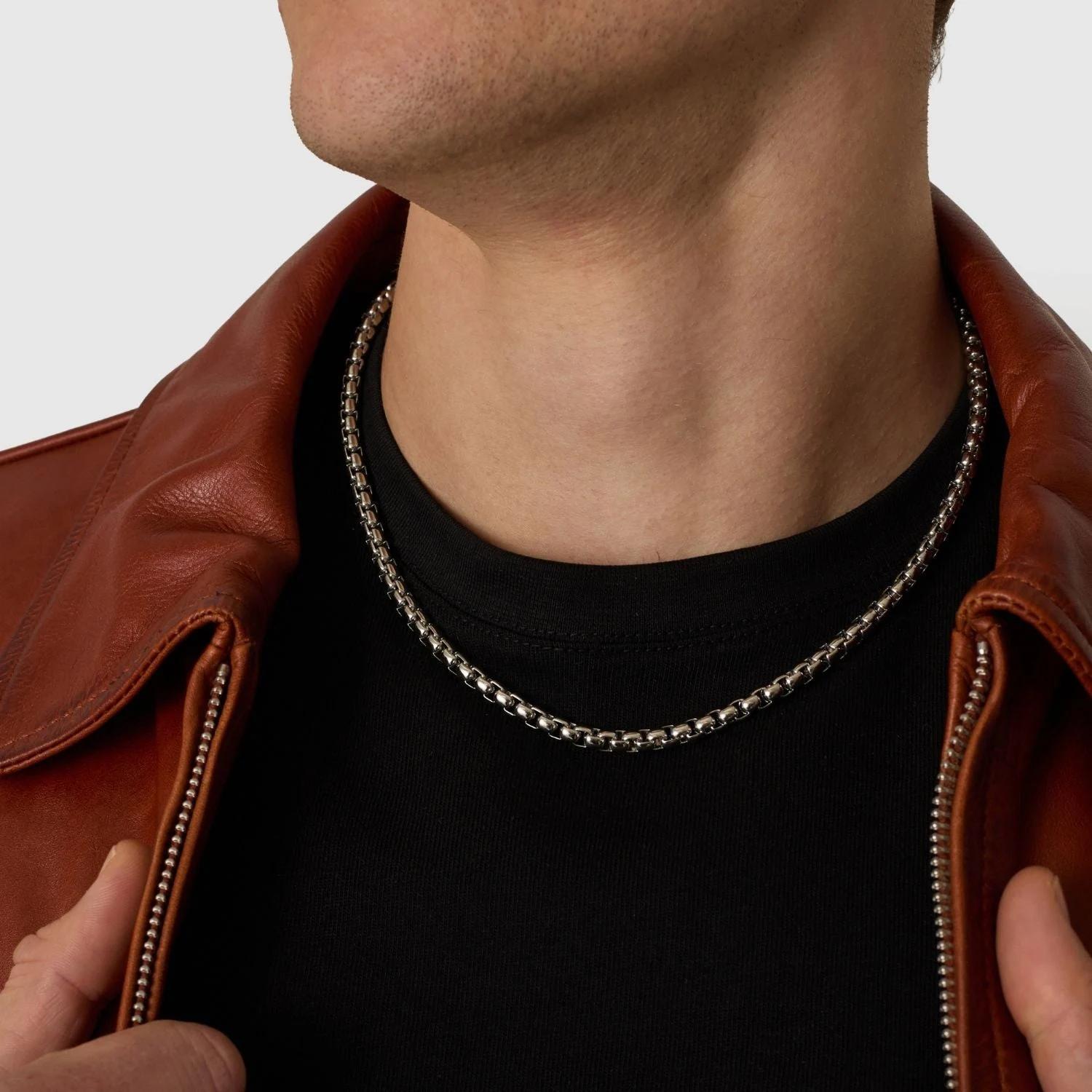 Regal Box Chain - (silver) 6