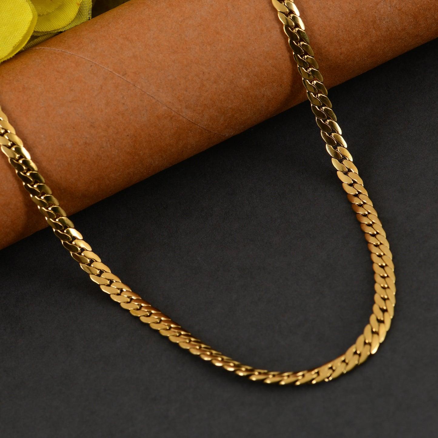 Spiral Gold Chain For Men 3