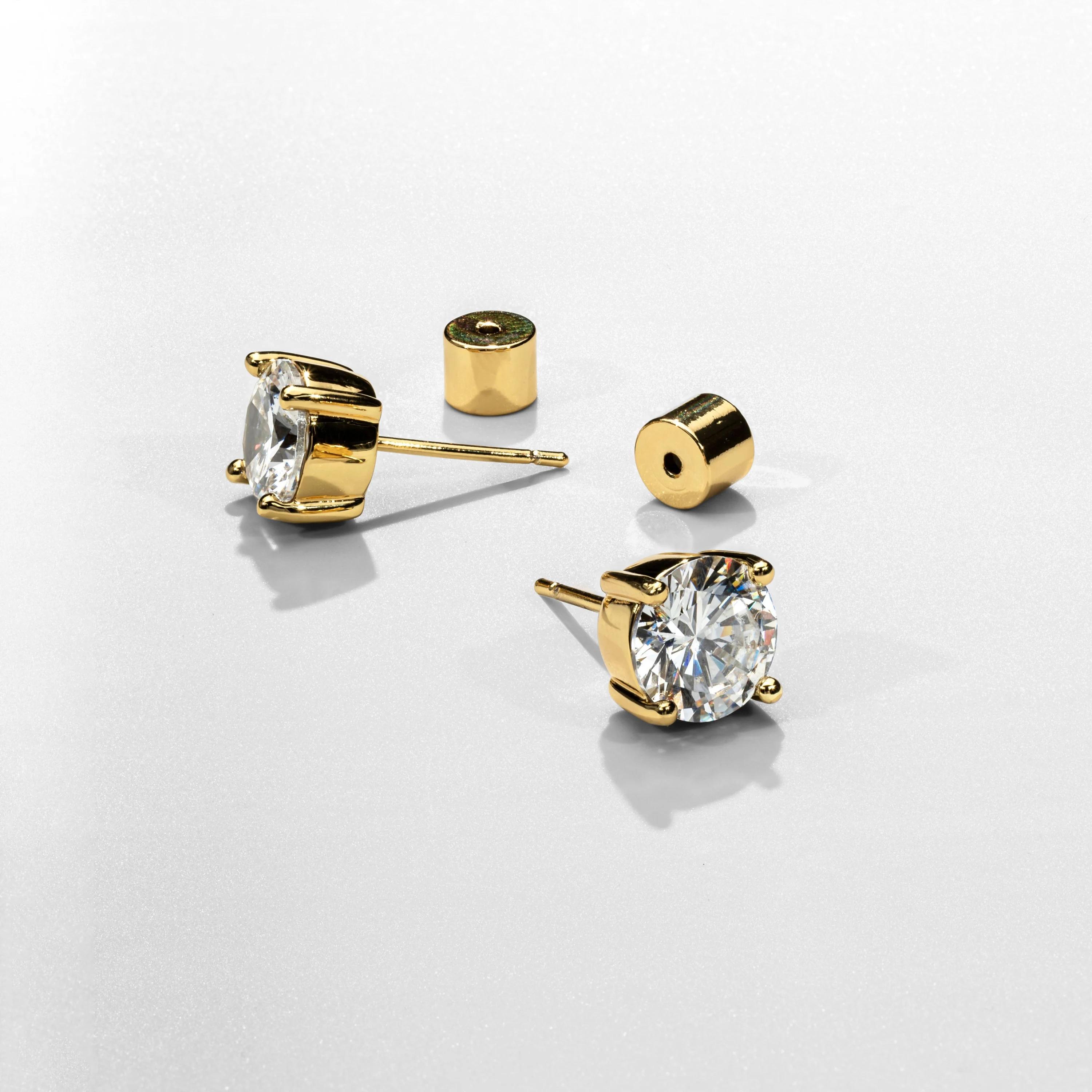 Solitaire Studs - (gold)