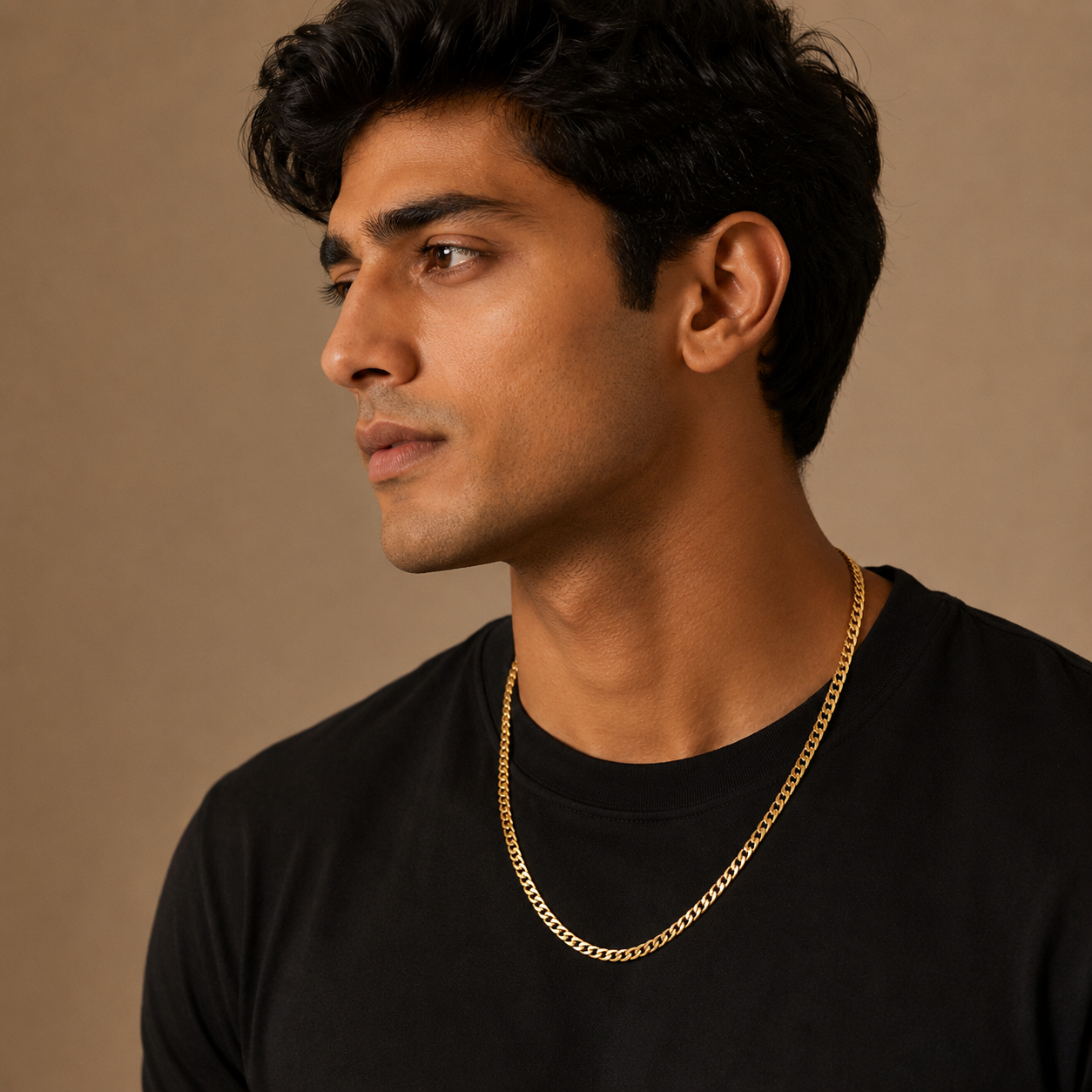 Spiral Gold Chain For Men 4