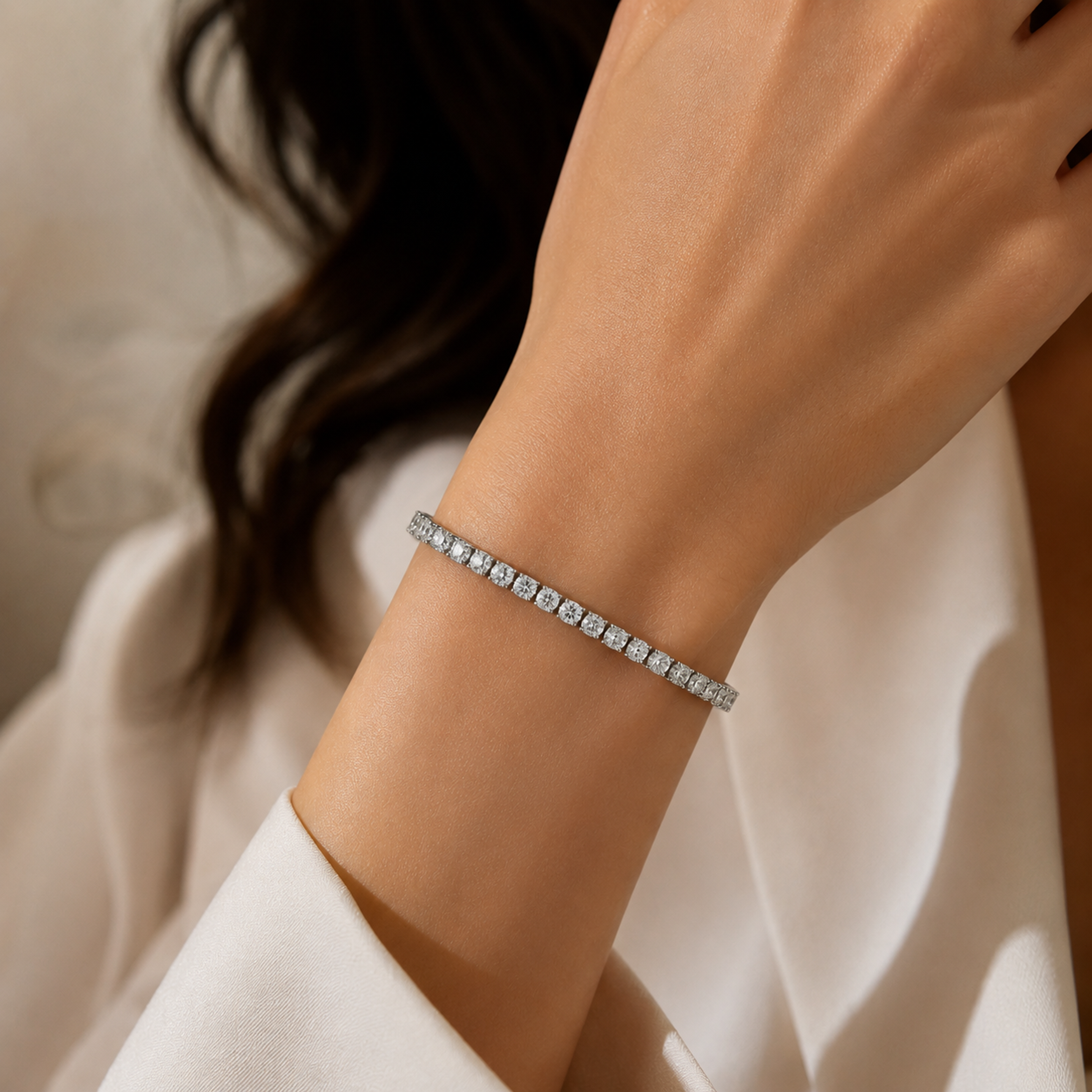Radiant Tennis Bracelet - (silver) 3