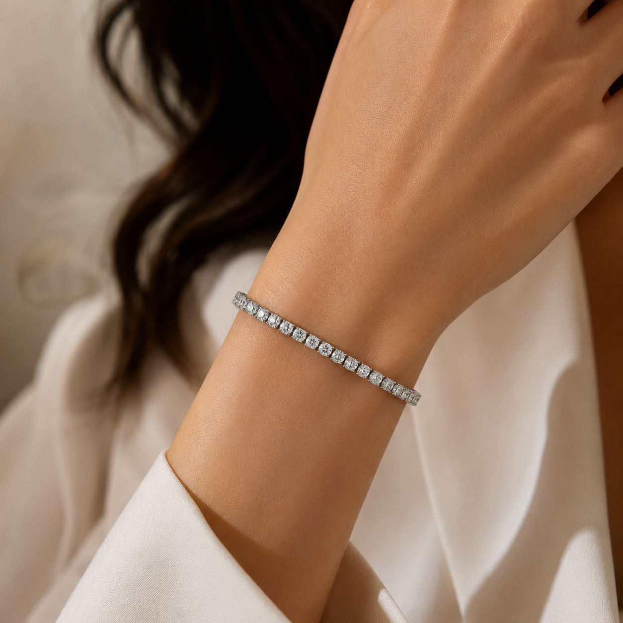 Radiant Tennis Bracelet - (silver) 3