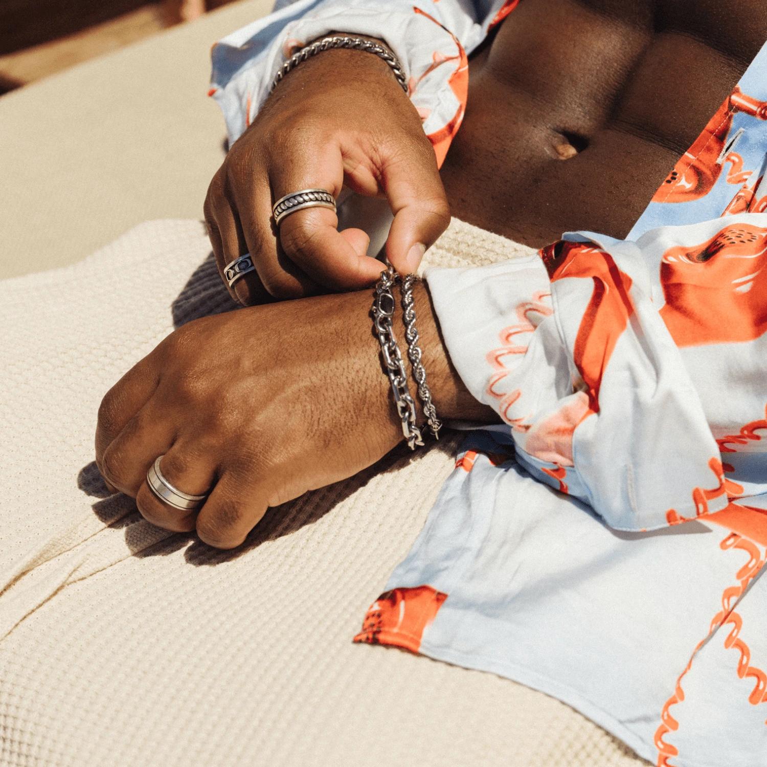 Gold Rope Chain Bracelet - (silver) 4