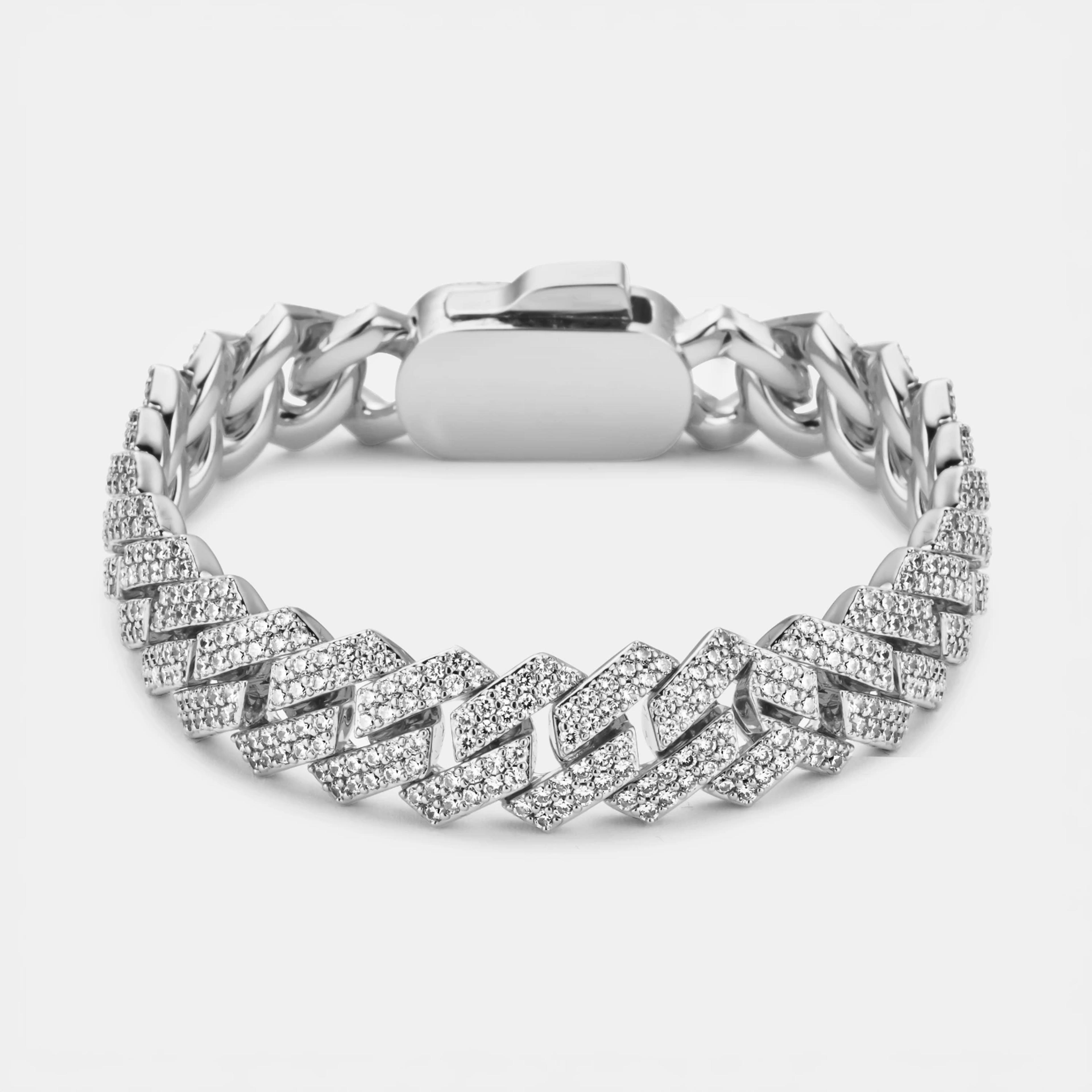 Glimmer Cuban Bracelet - (silver) 1