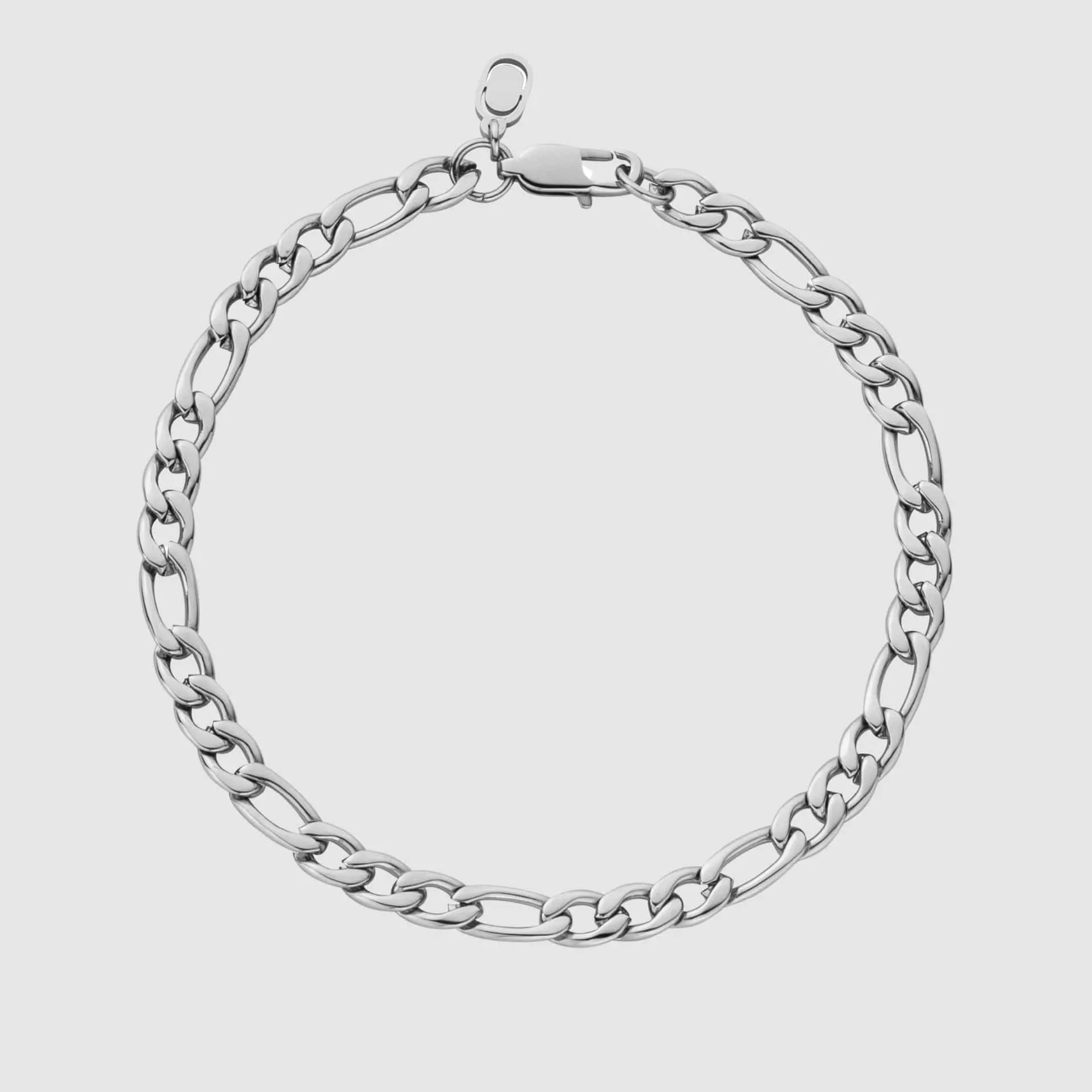 Gold Figaro Bracelet - (silver) 4