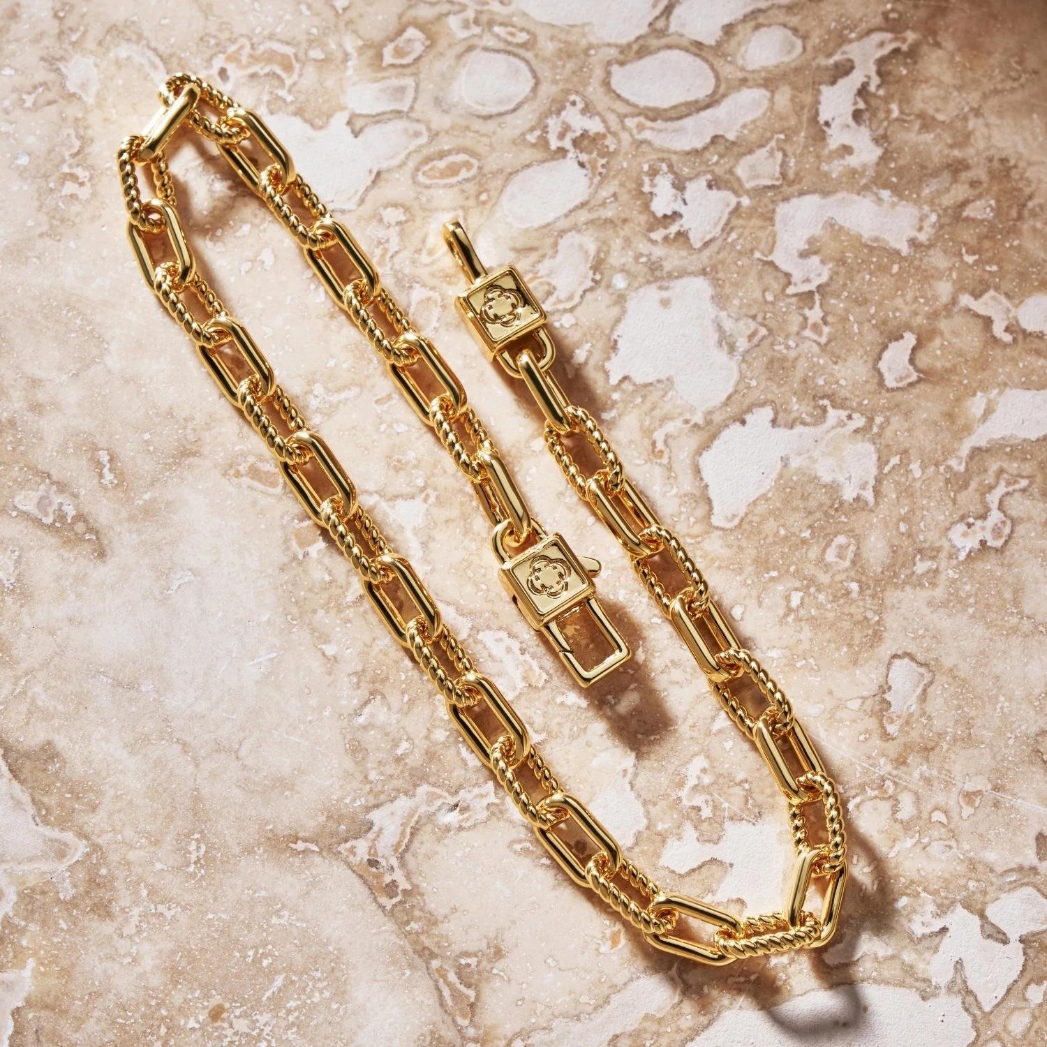 Chunky Link Bracelet - (gold) 4