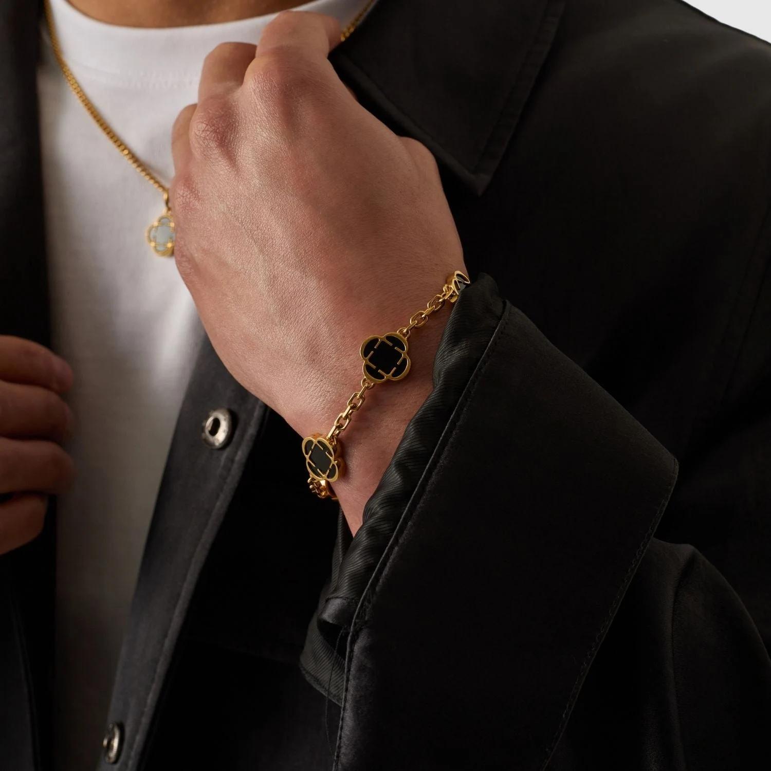 Royal Clover Bracelet - Onyx Stone 5