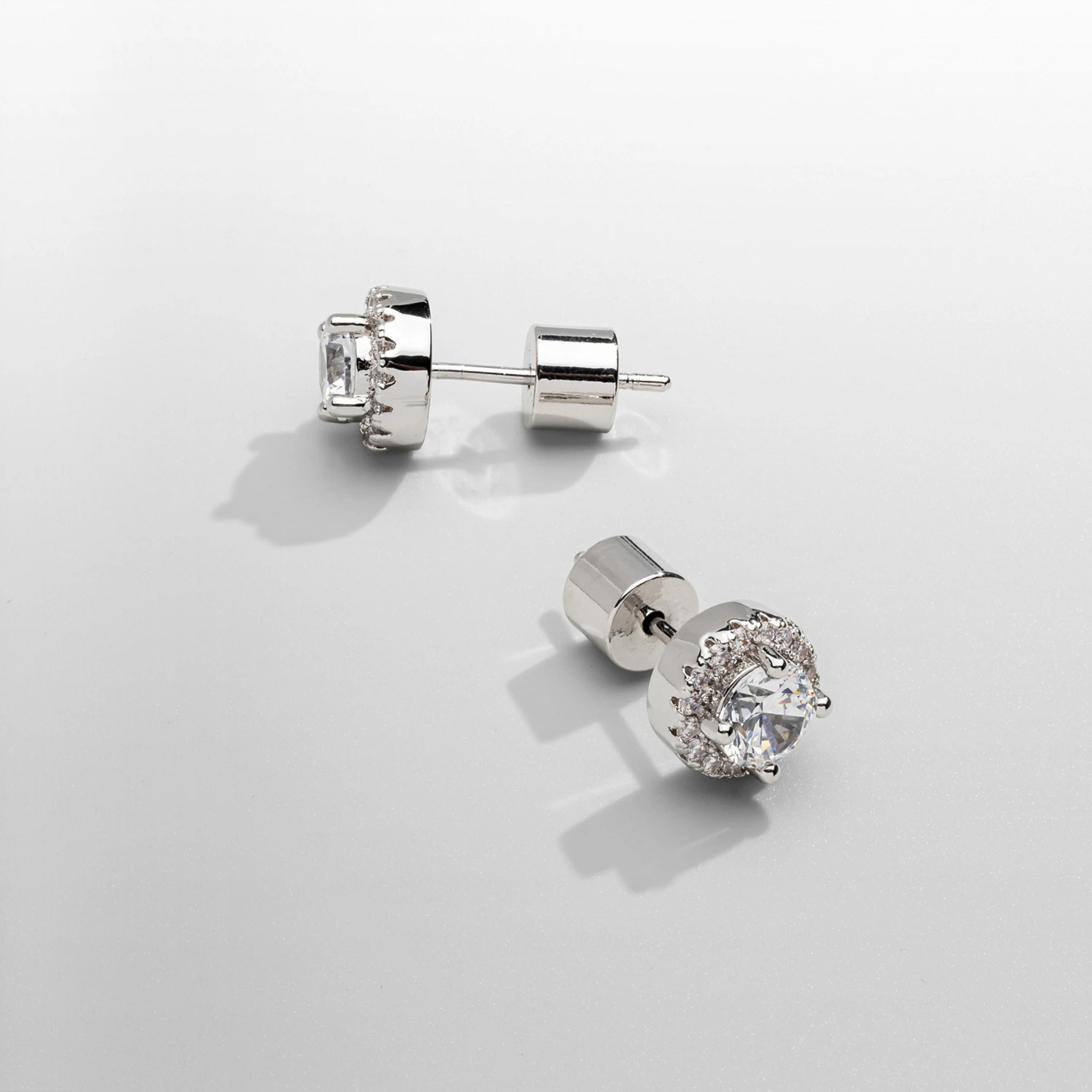 Radiant Halo Studs - (silver)