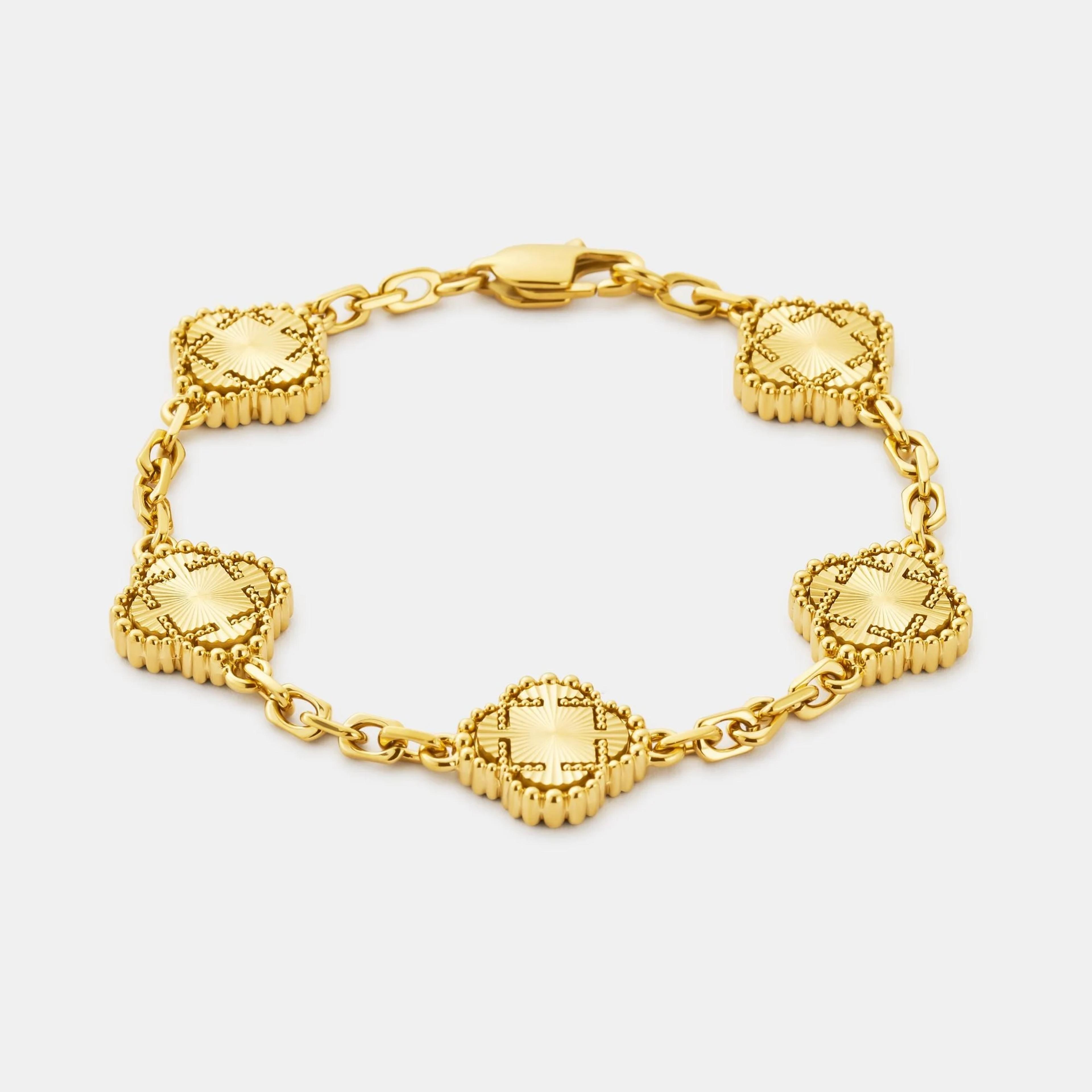 Royal Clover Bracelet - Clover Bracelet (Gold) 3