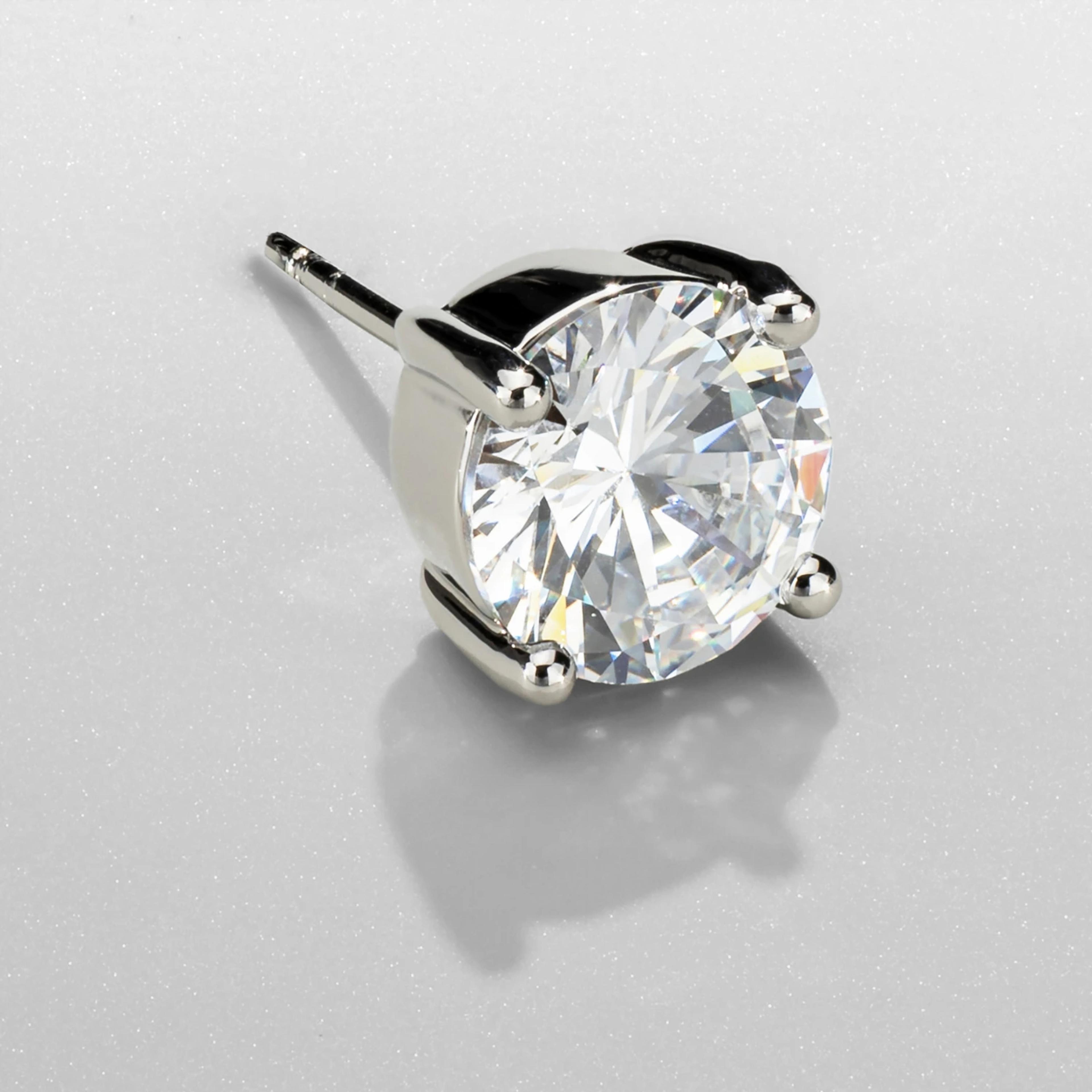 Solitaire Studs - (silver) 3