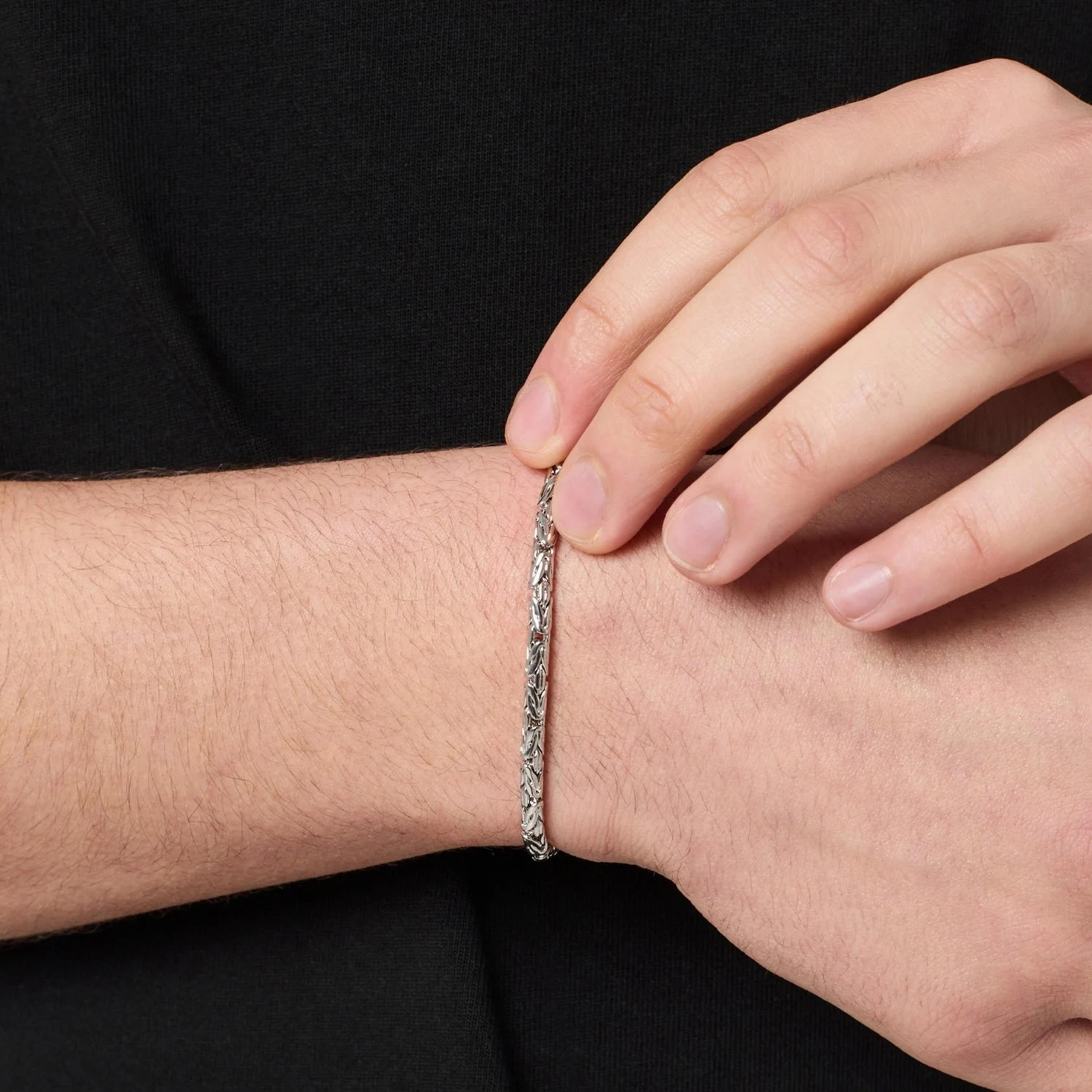 Regal King Chain Bracelet - (silver) 3