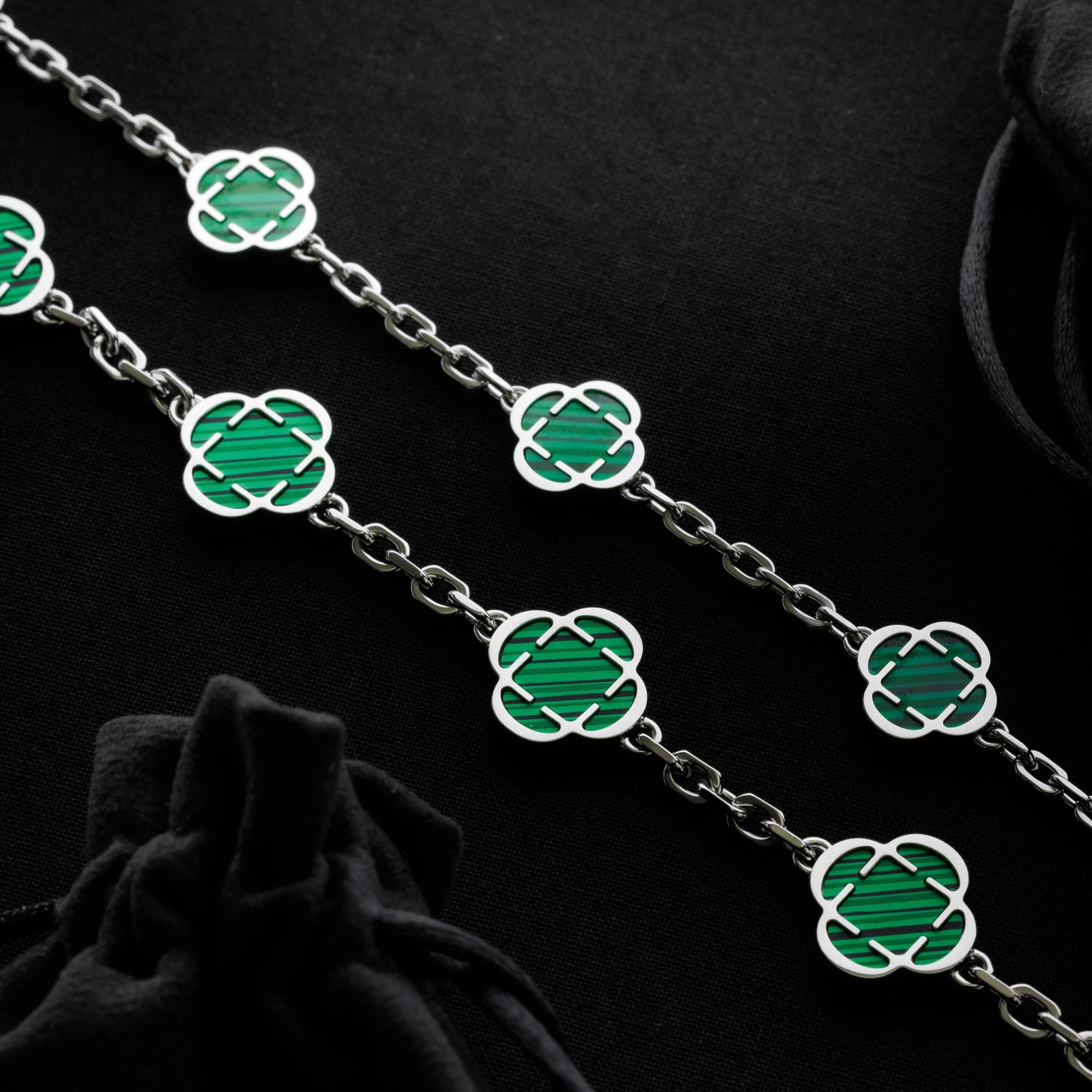Azure Clover Chain - Malachite 2