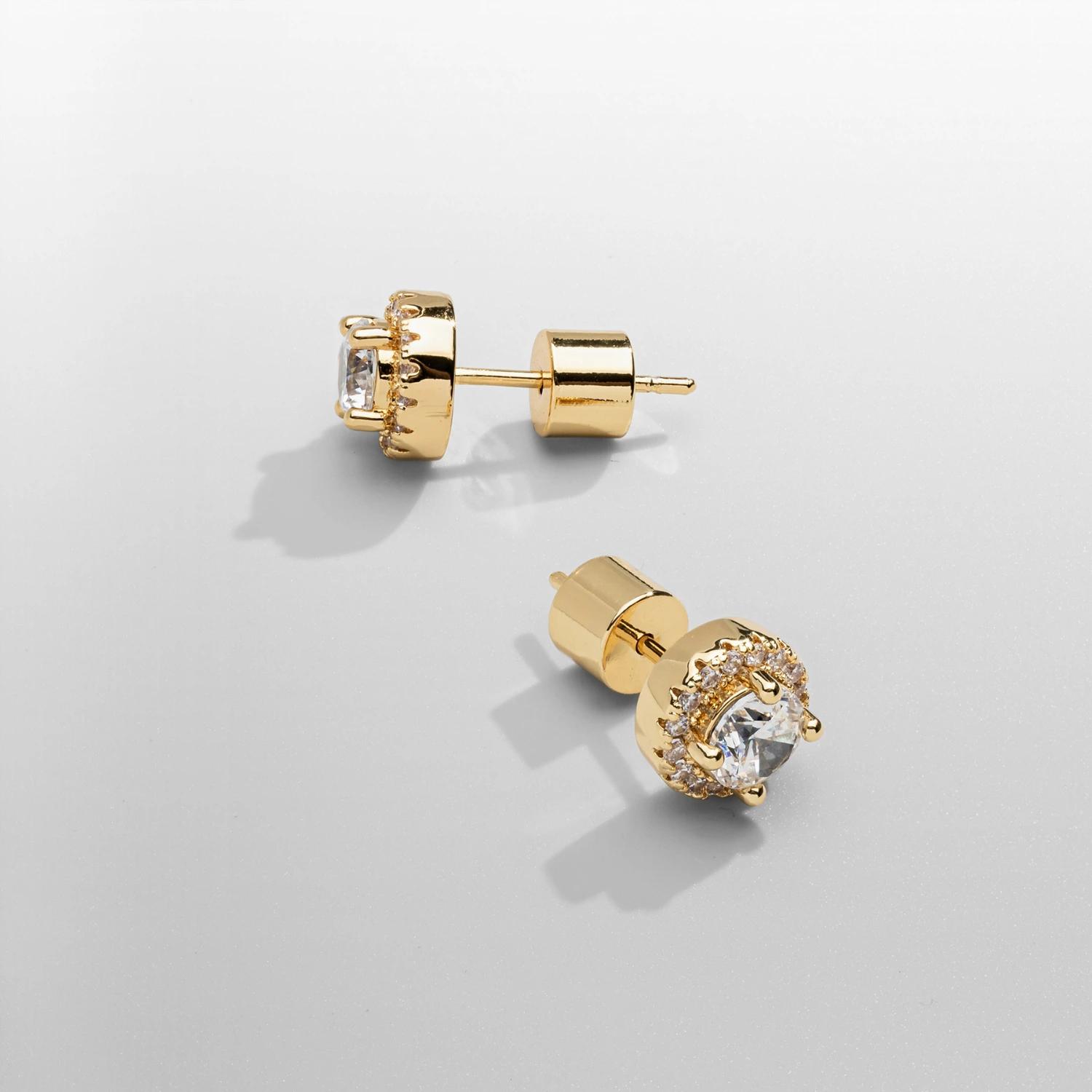Radiant Halo Studs - (gold)