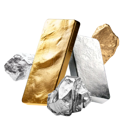 Oil drum, coal, and gold nugget 3D Objects