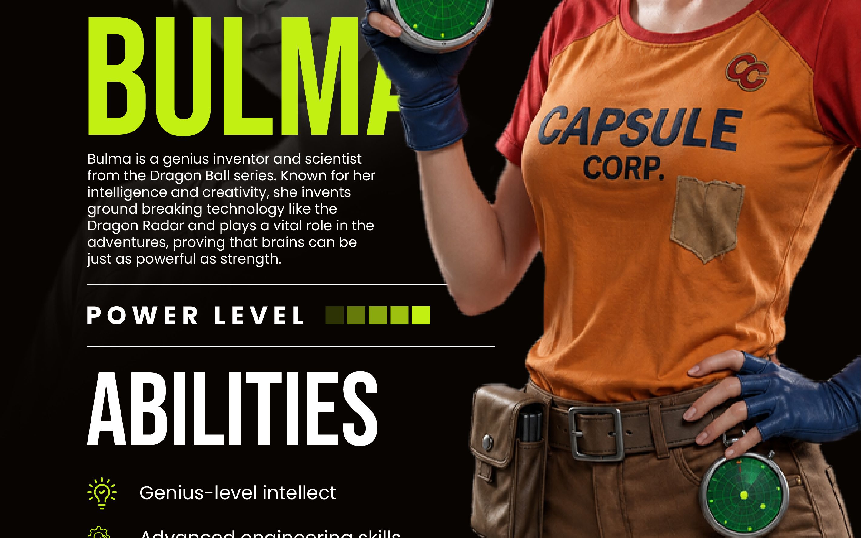 Dragon Ball Character Infographics | 3D Fan Art Concept
