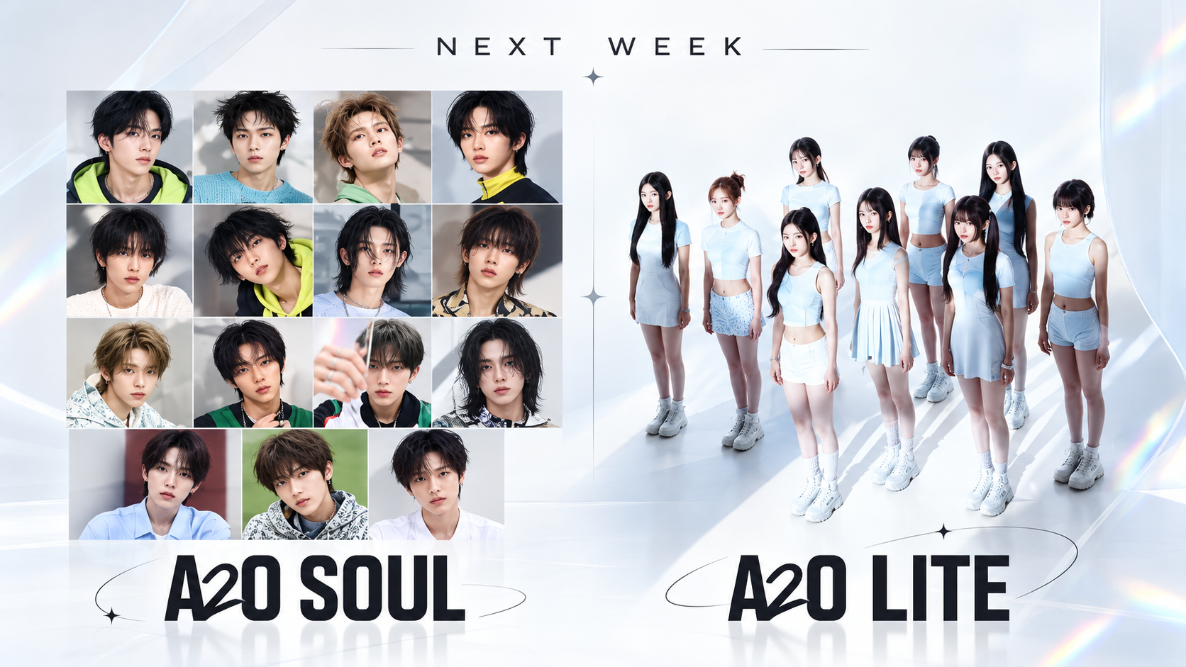 A2O SOUL and A2O LITE in promotional imagery for their joint debut
